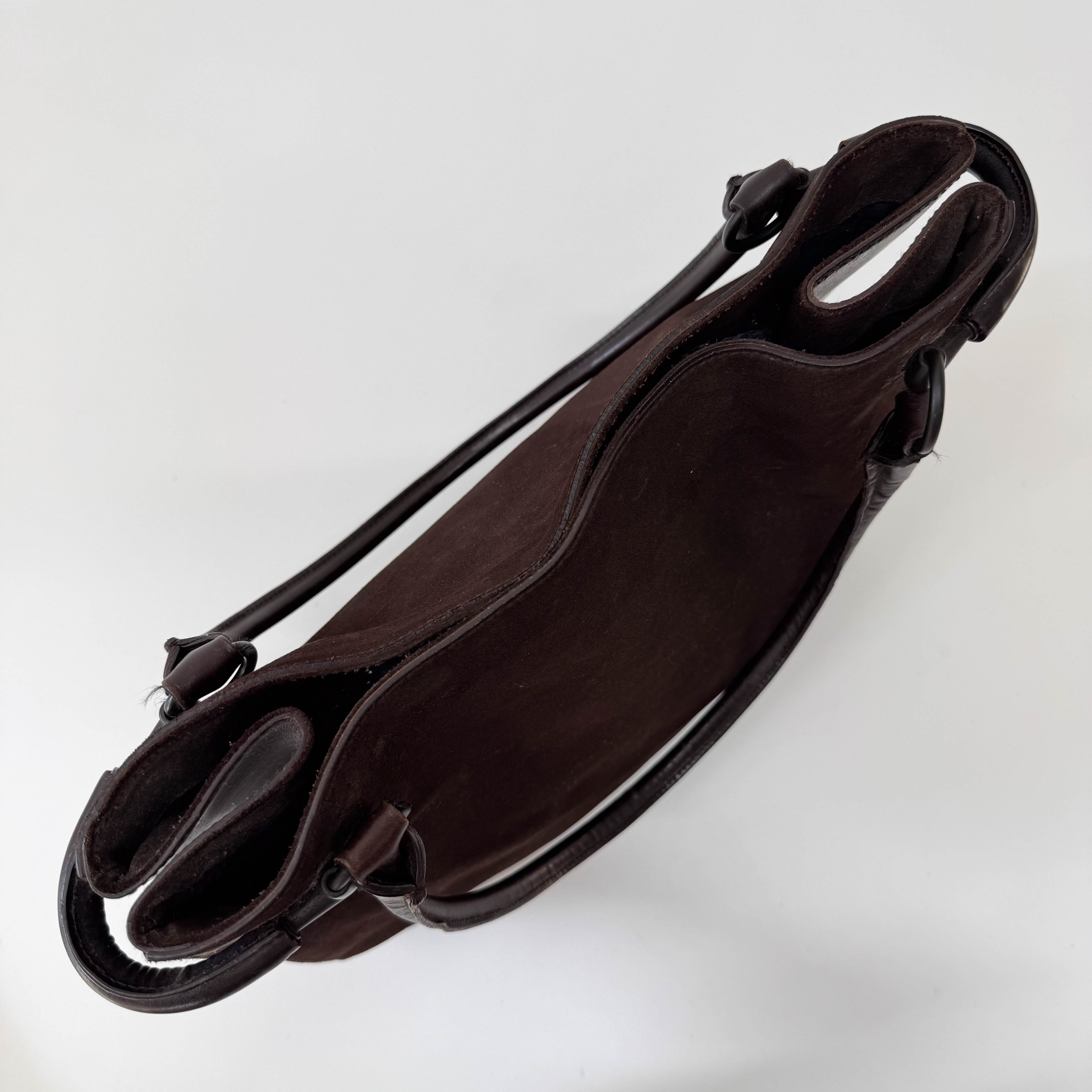 Brown Suede Tote Bag