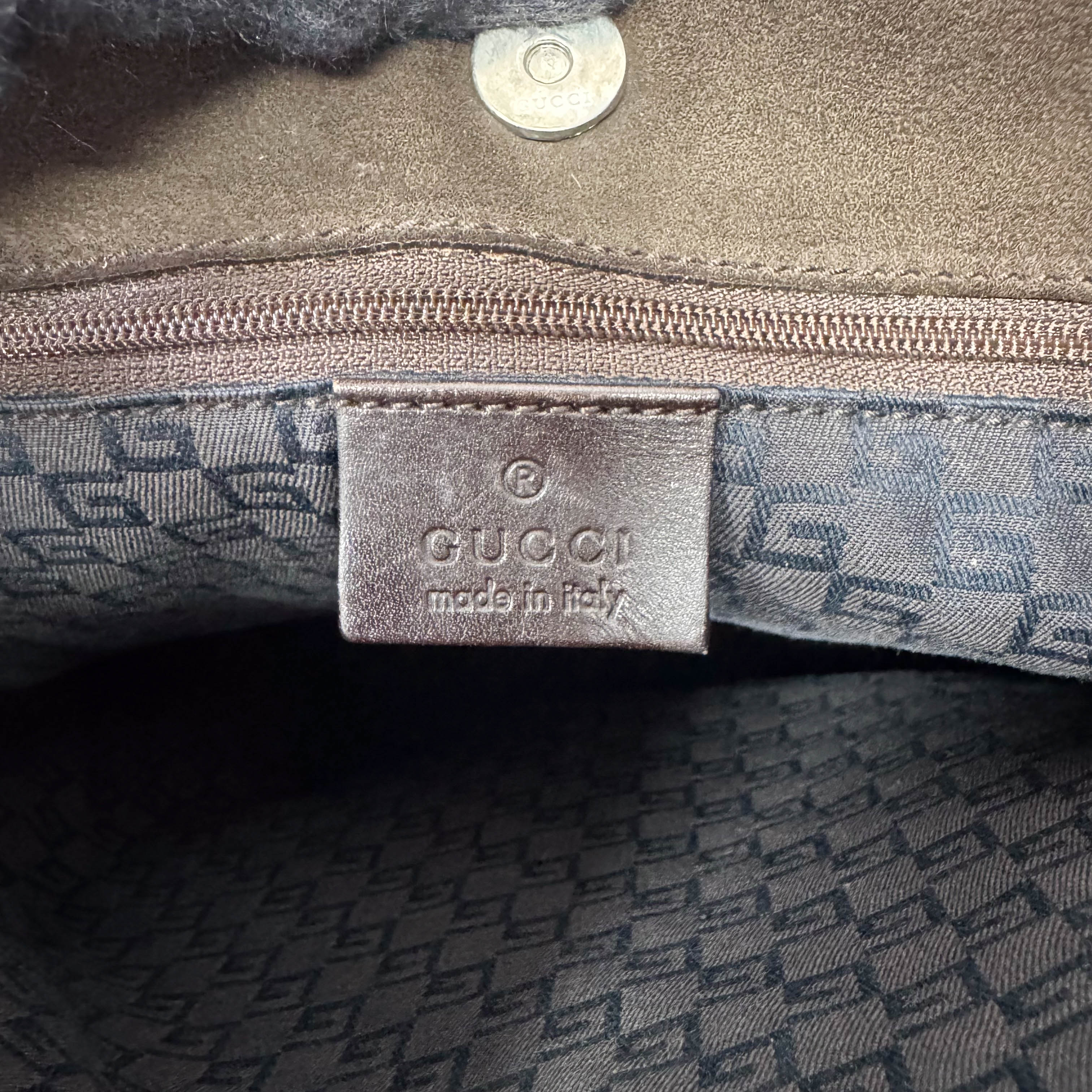 Brown Suede Tote Bag