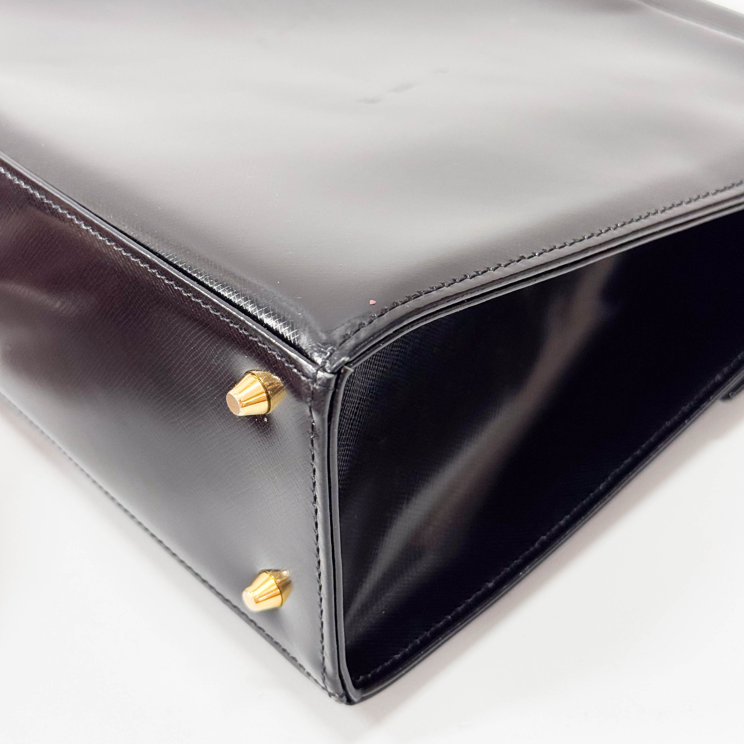 Black Leather Handbag