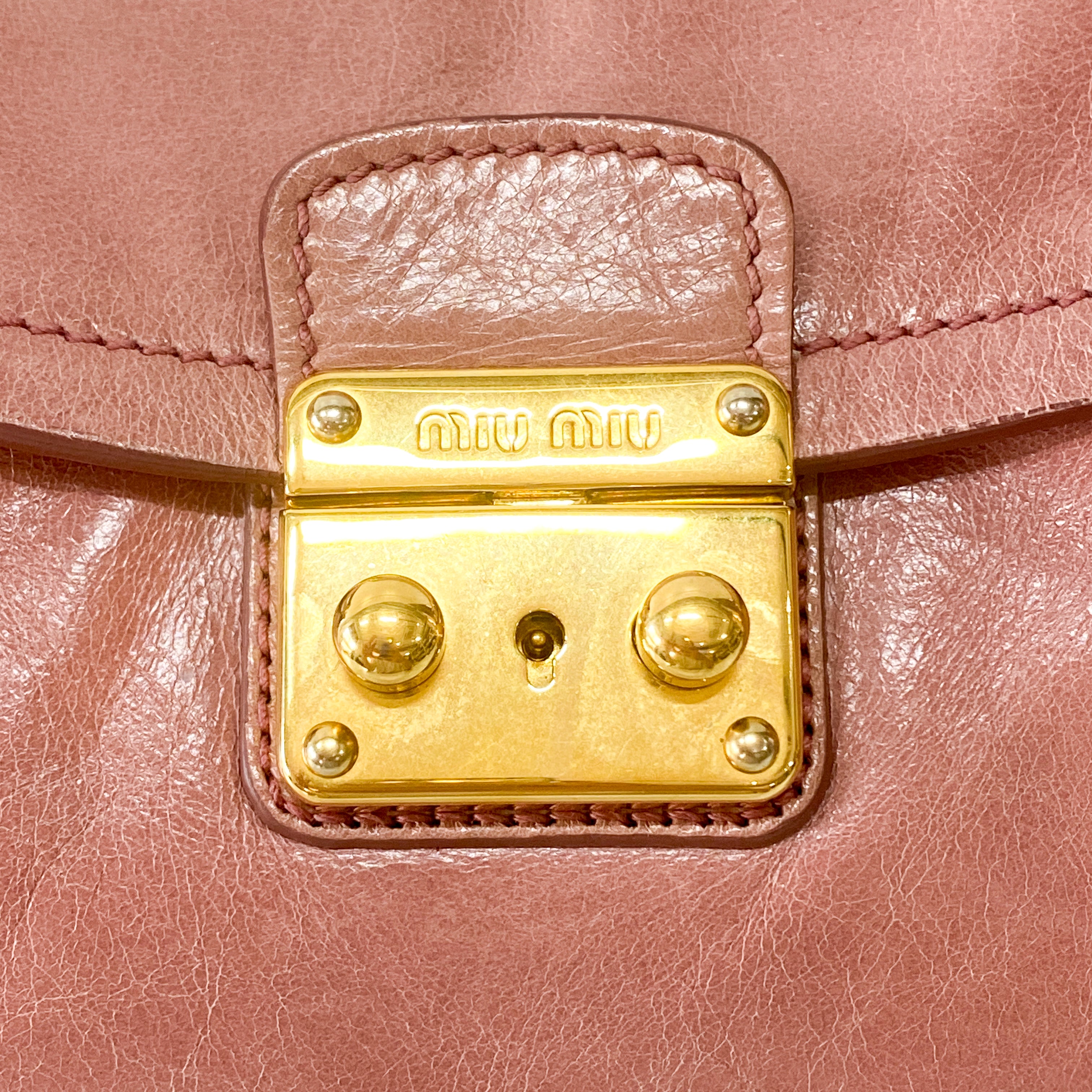 Sparkling Pink Leather Bag