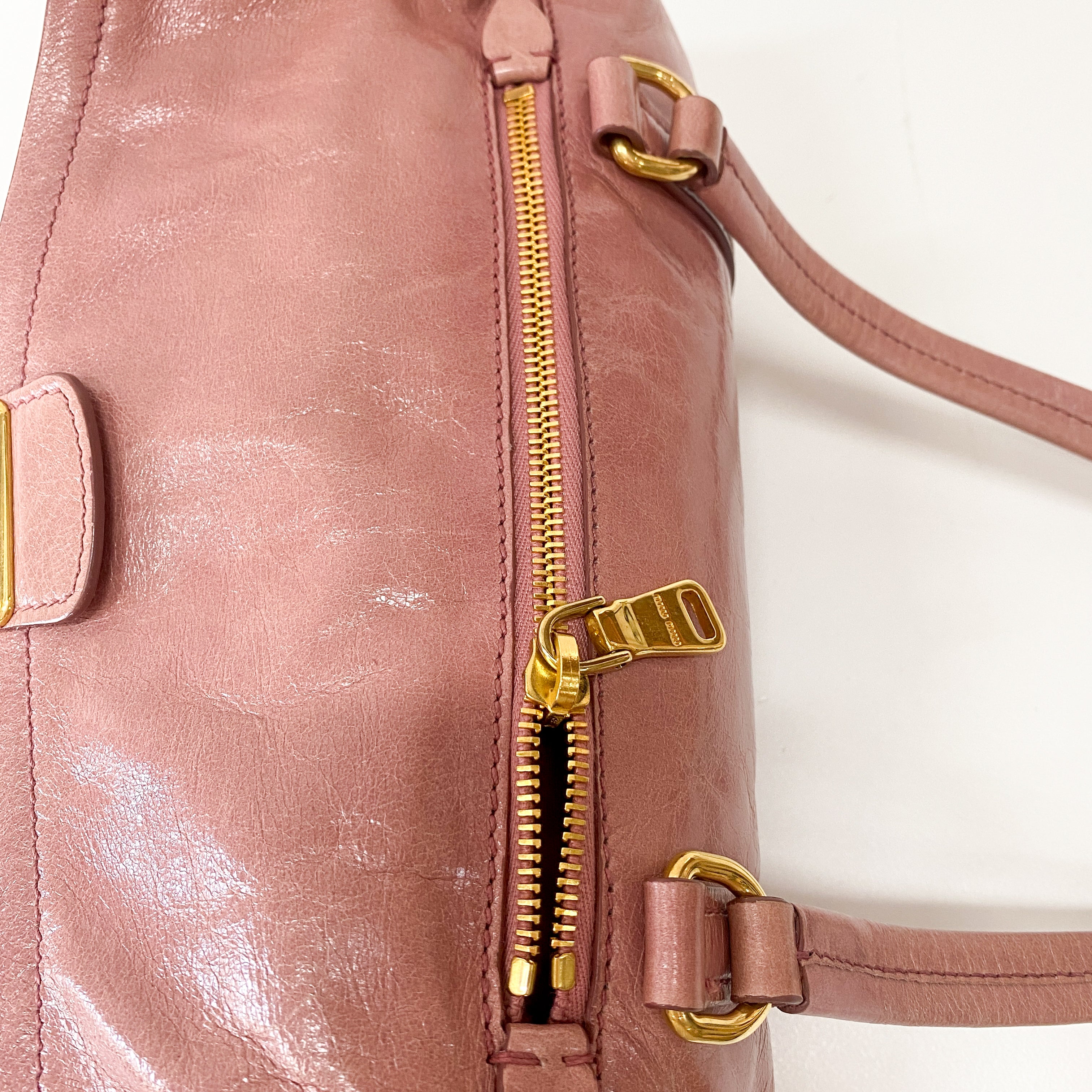 Sparkling Pink Leather Bag