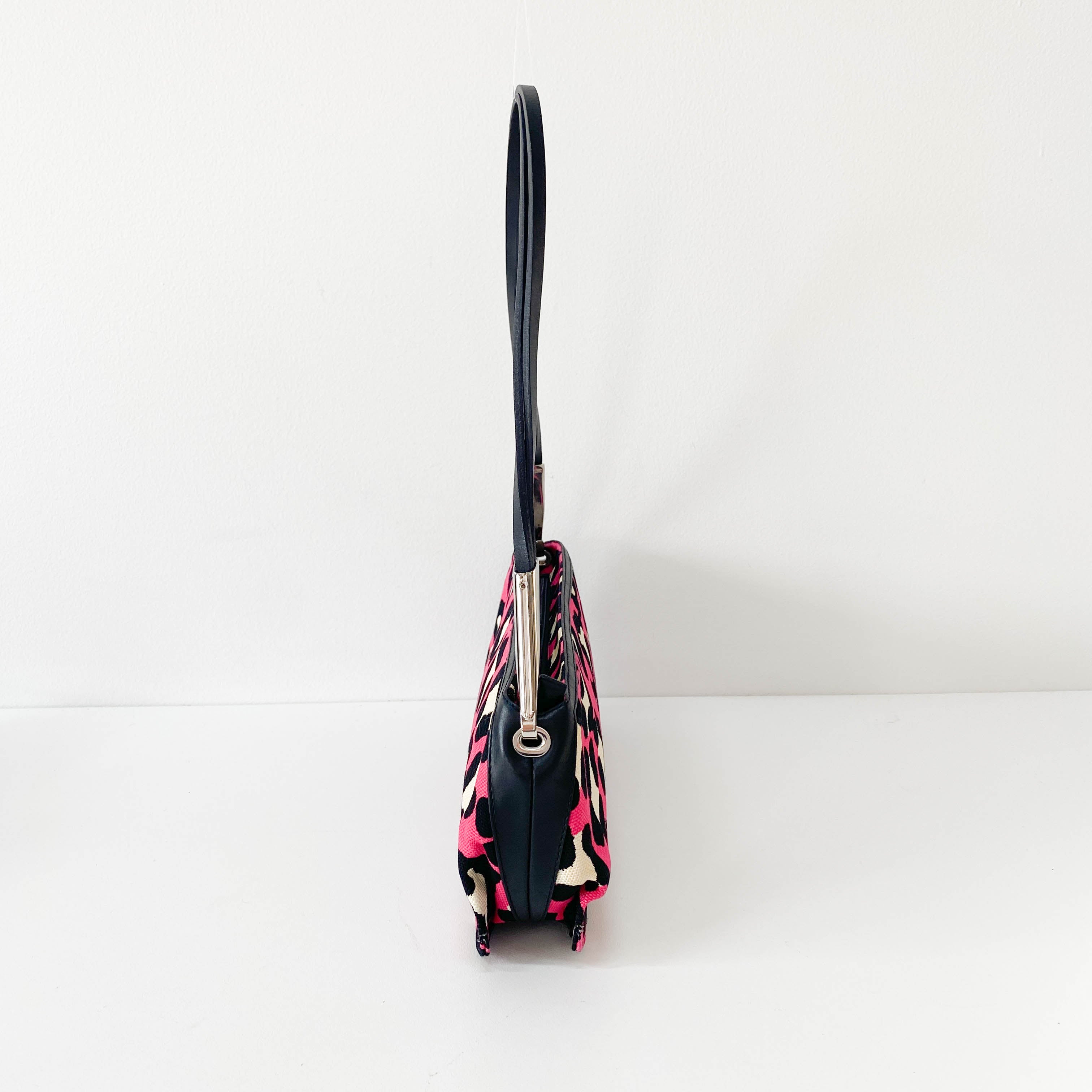 Pink Leopard Canvas Shoulder Bag