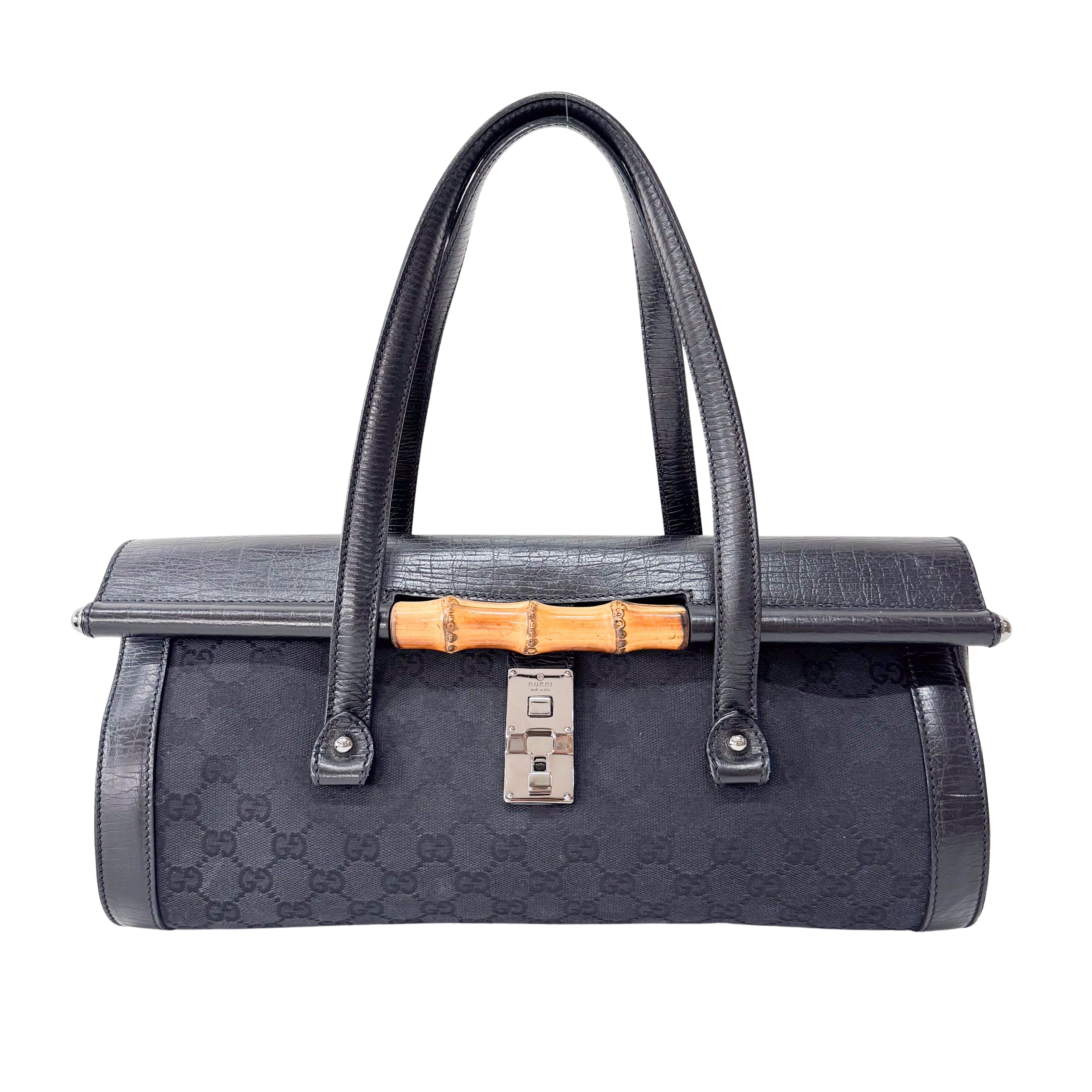 Black Bamboo Shoulder Bag