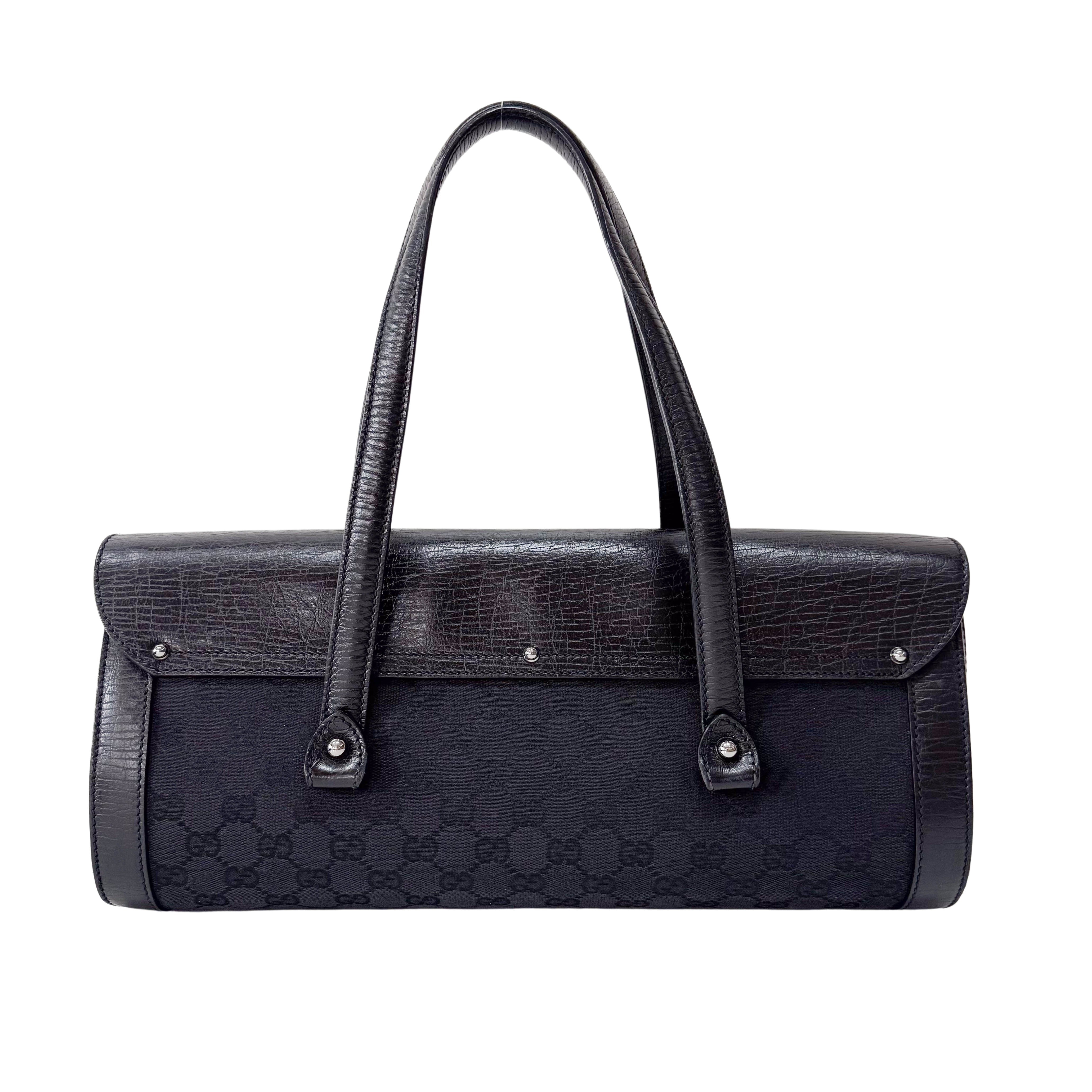 Black Bamboo Shoulder Bag