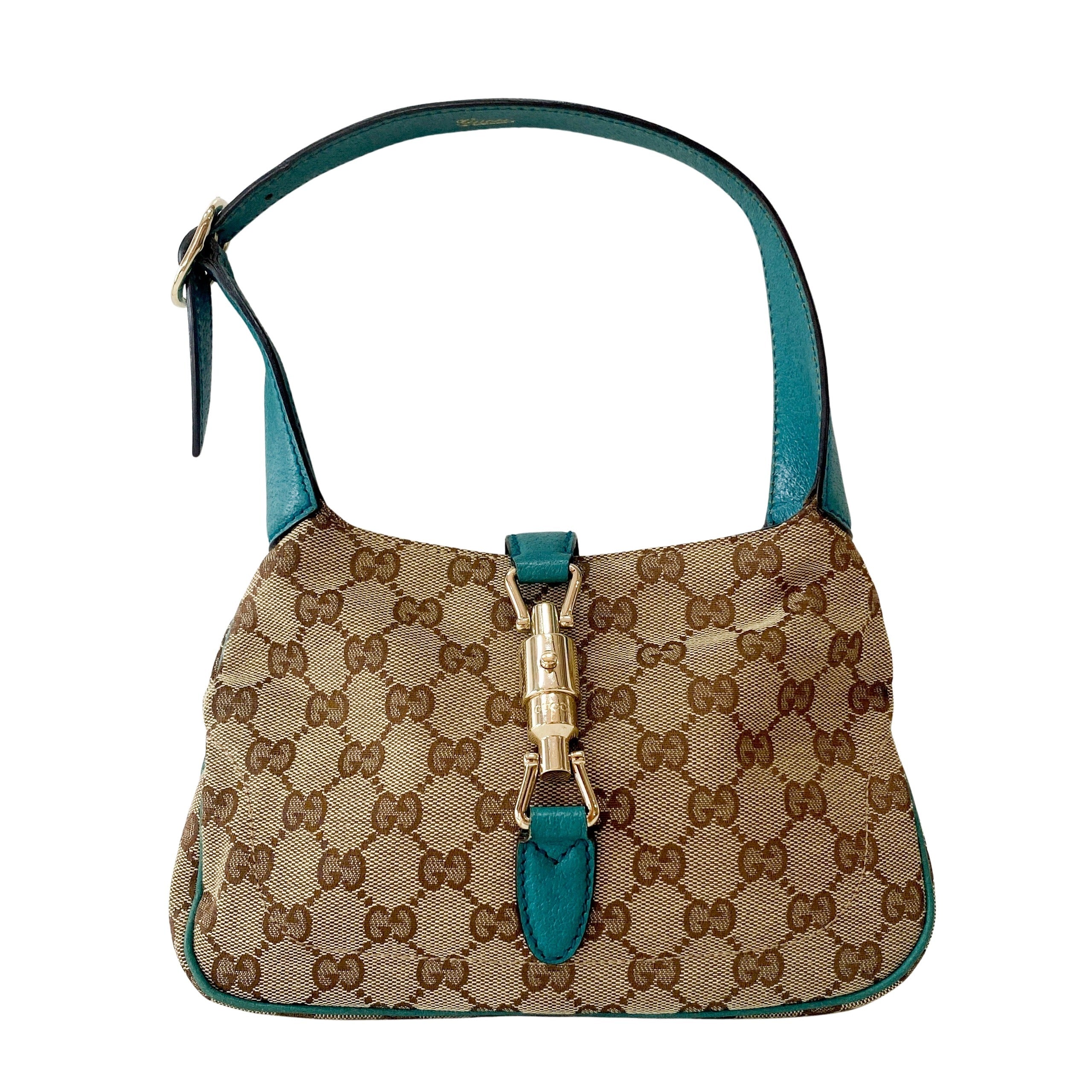 Jackie GG Canvas Mini Brown Shoulder Bag