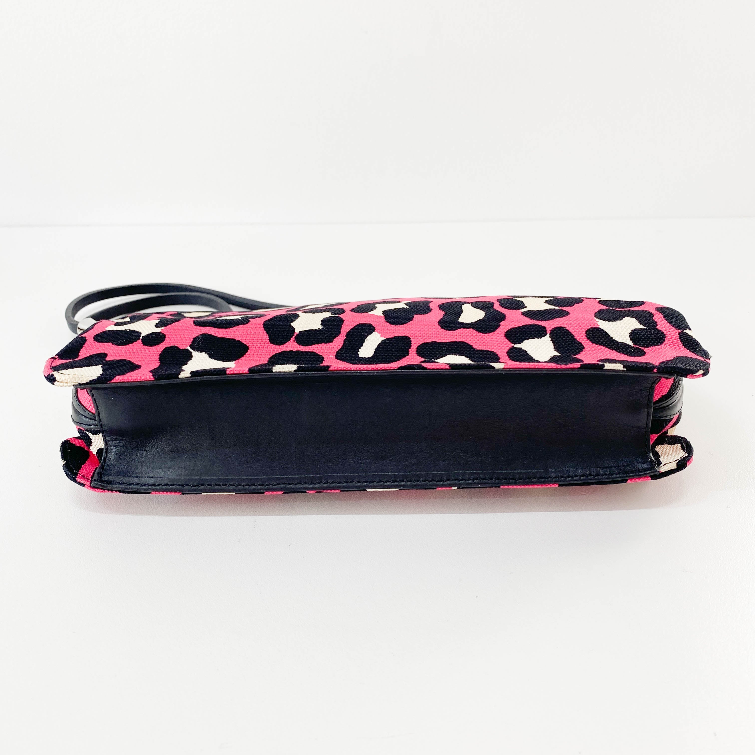 Pink Leopard Canvas Shoulder Bag