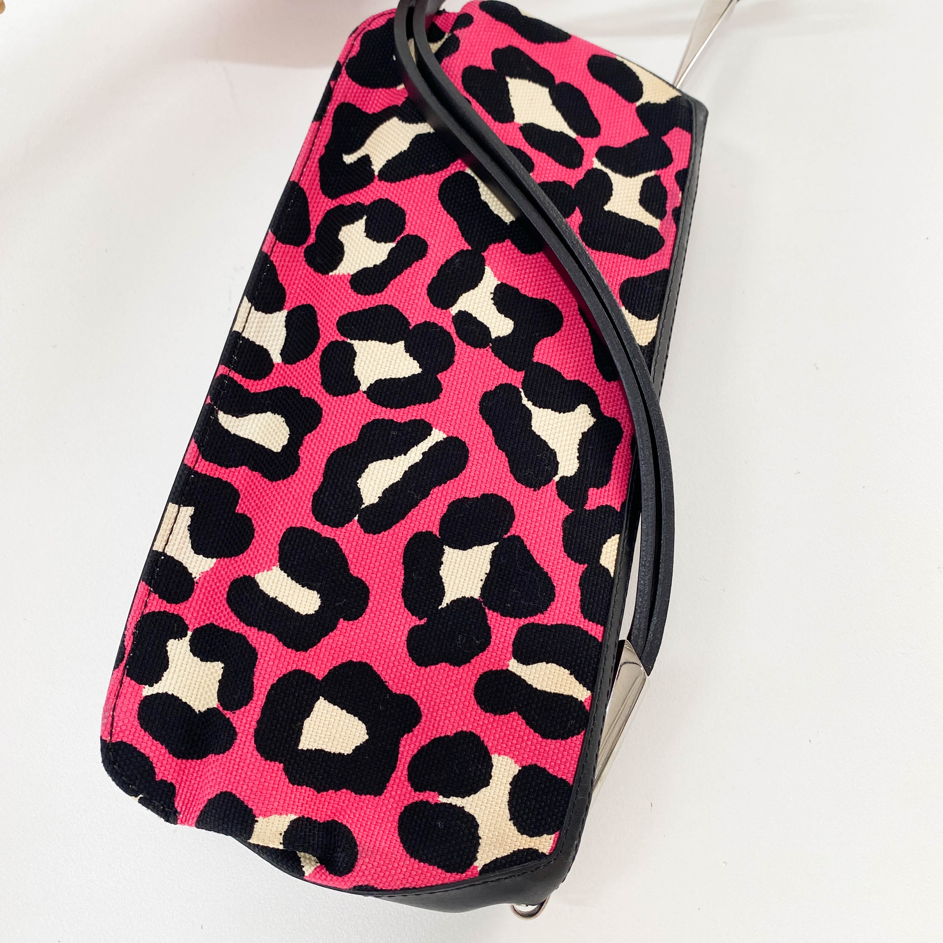 Pink Leopard Canvas Shoulder Bag