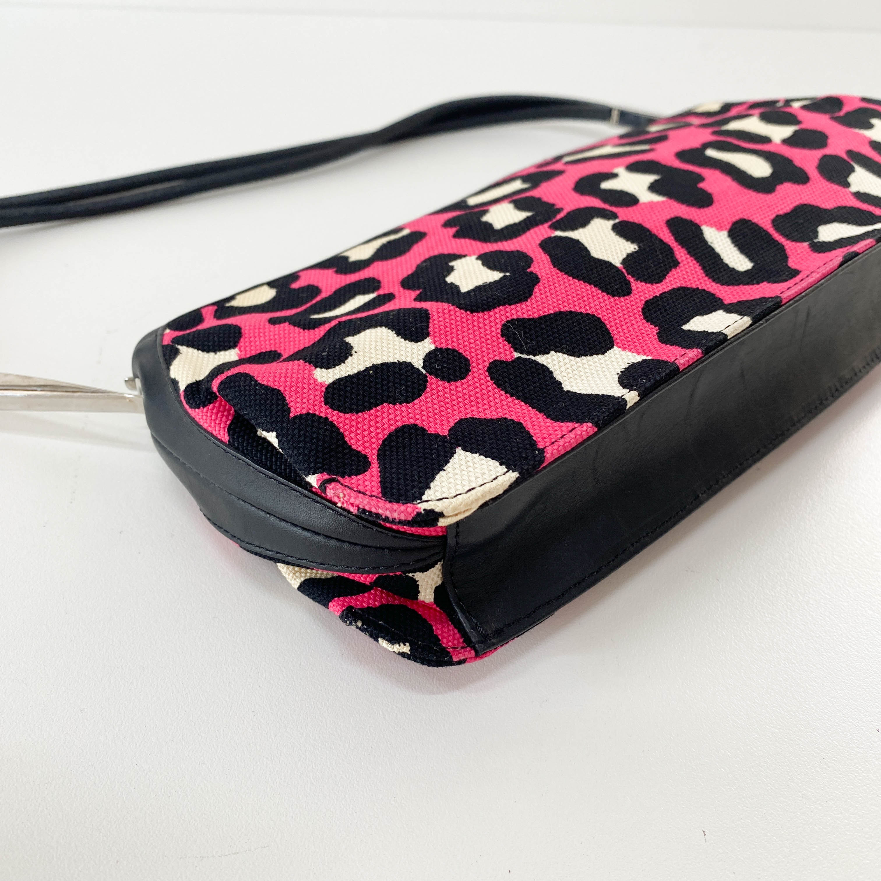 Pink Leopard Canvas Shoulder Bag