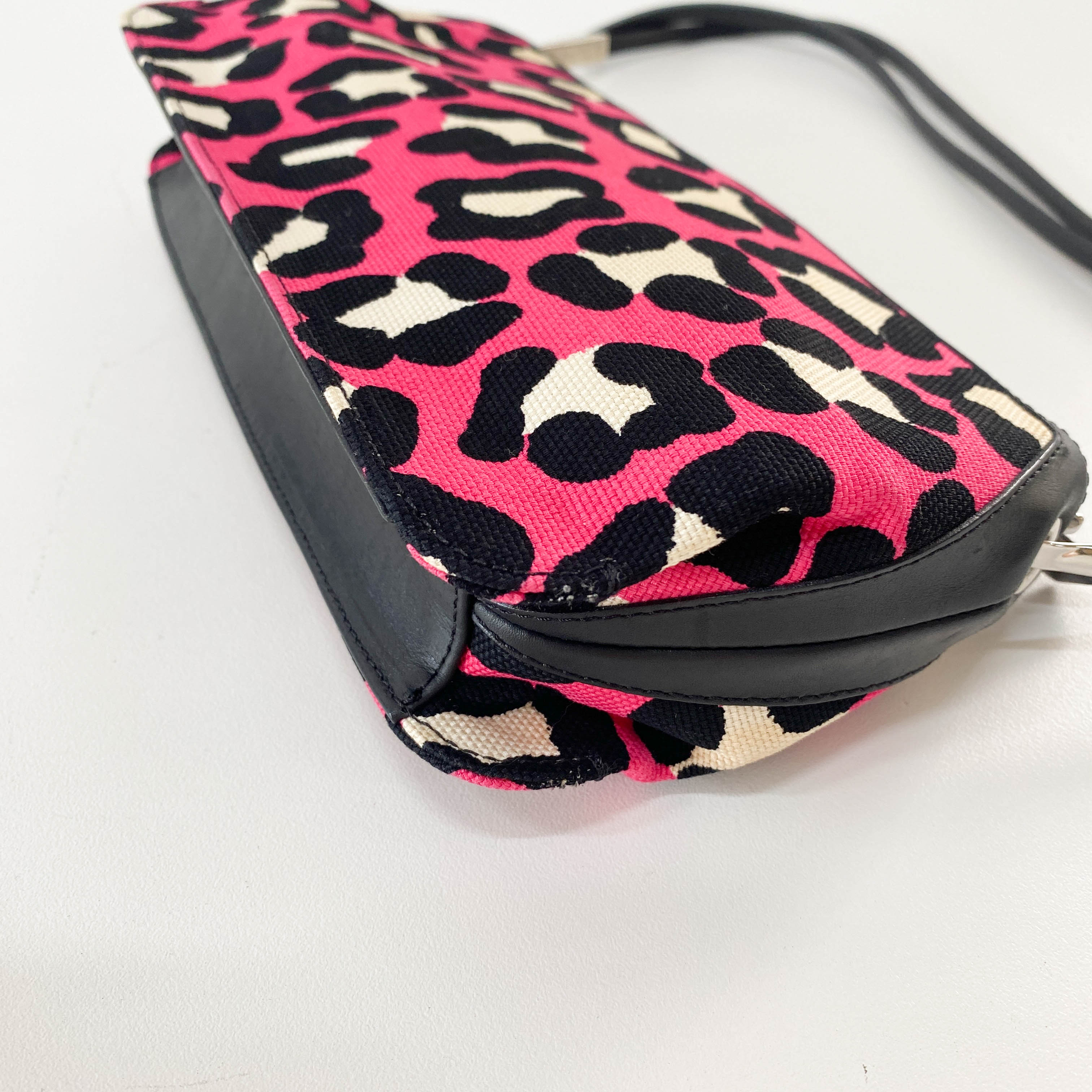 Pink Leopard Canvas Shoulder Bag