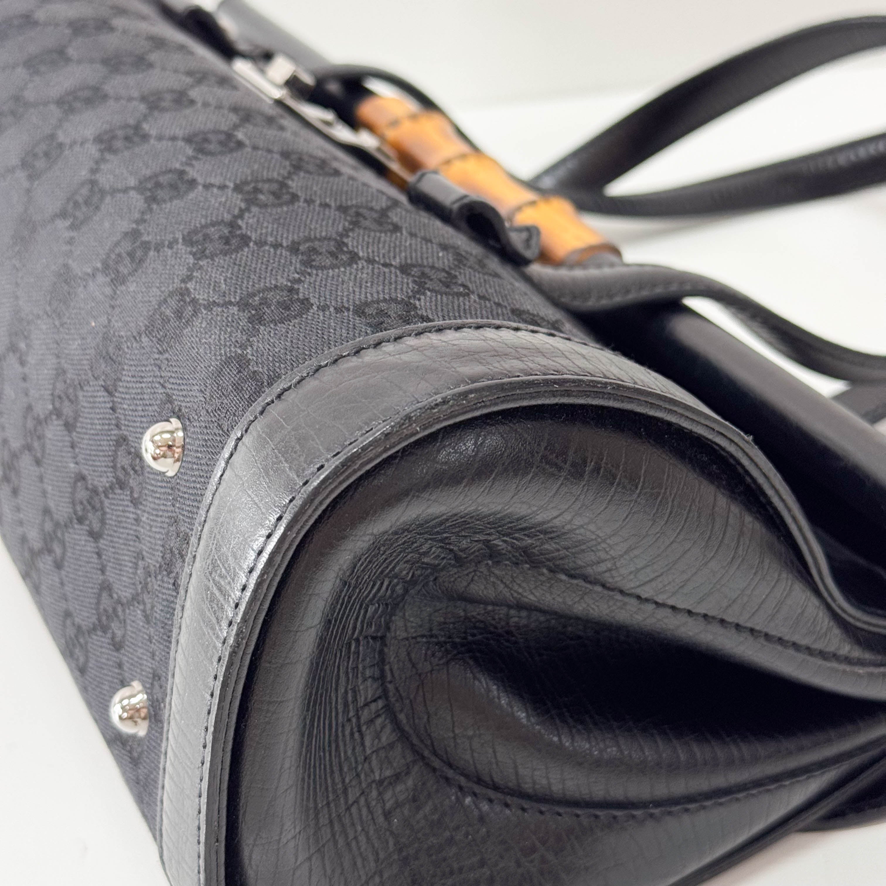 Black Bamboo Shoulder Bag