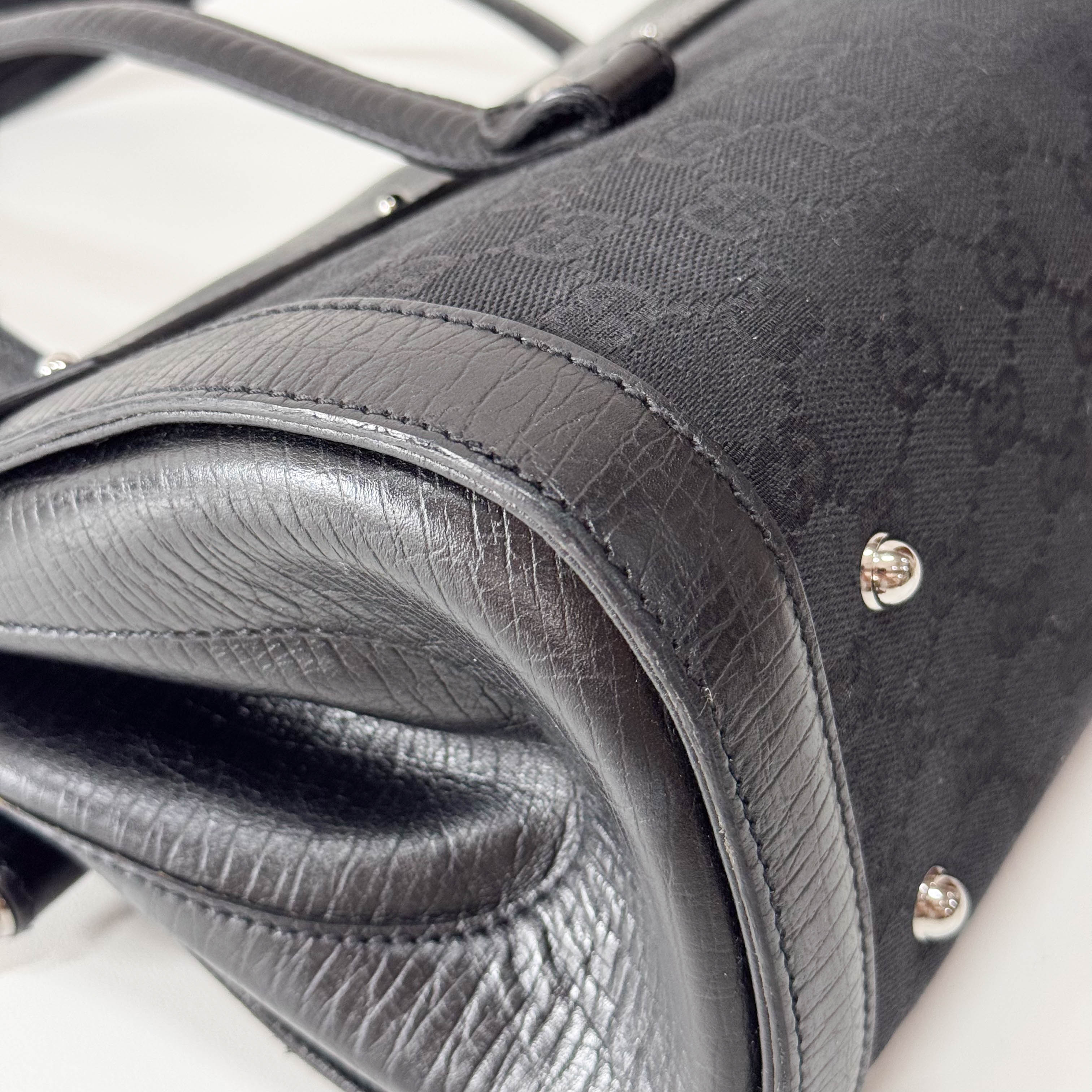 Black Bamboo Shoulder Bag