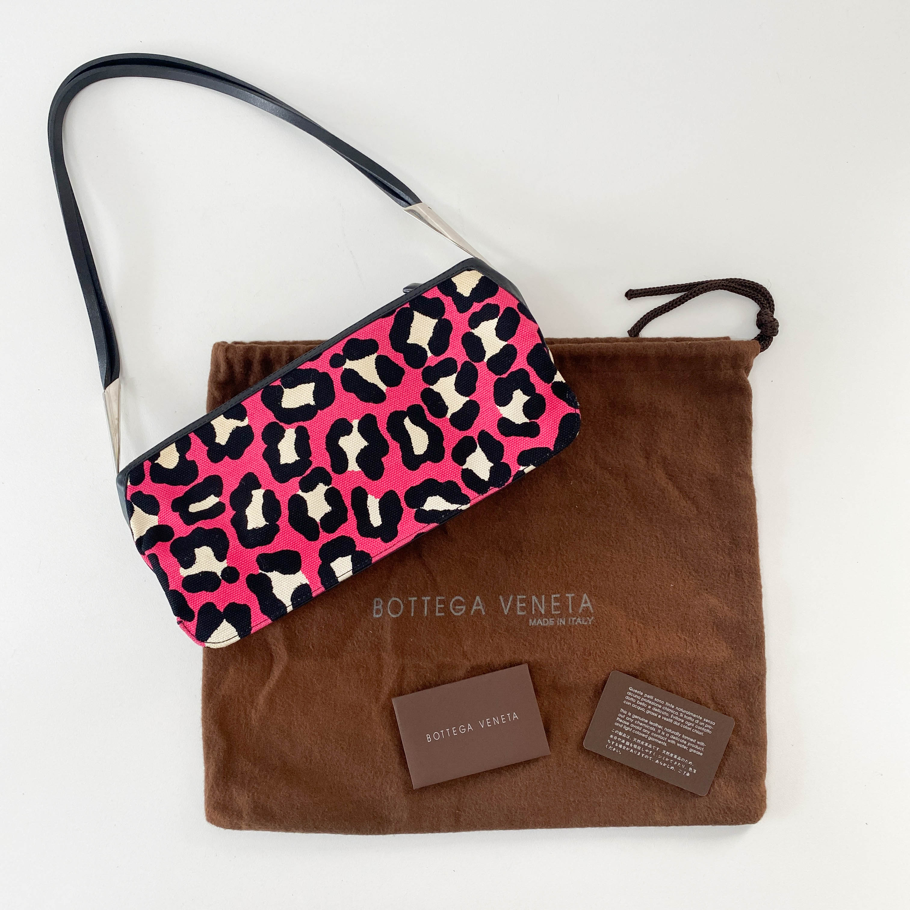 Pink Leopard Canvas Shoulder Bag