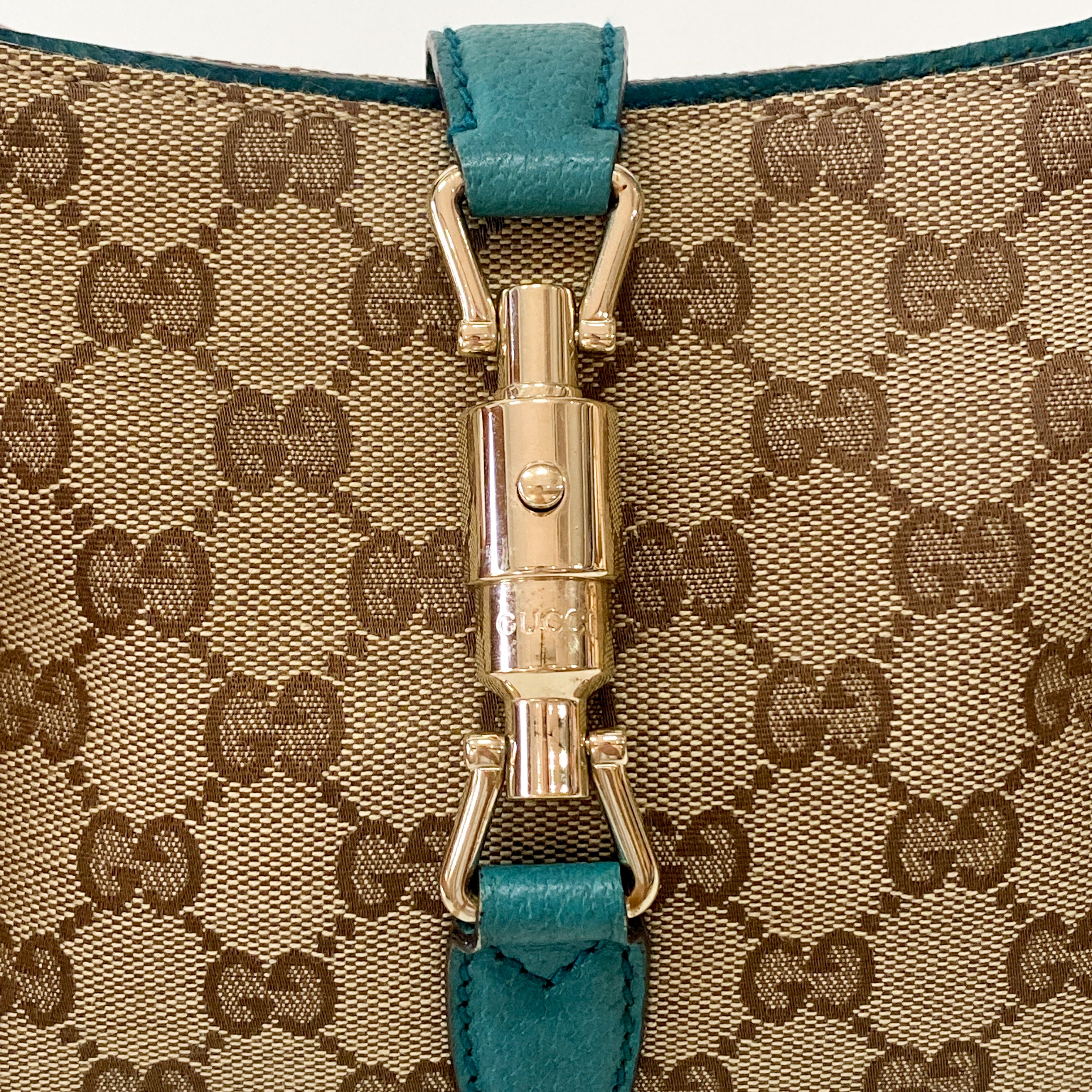 Jackie GG Canvas Mini Brown Shoulder Bag