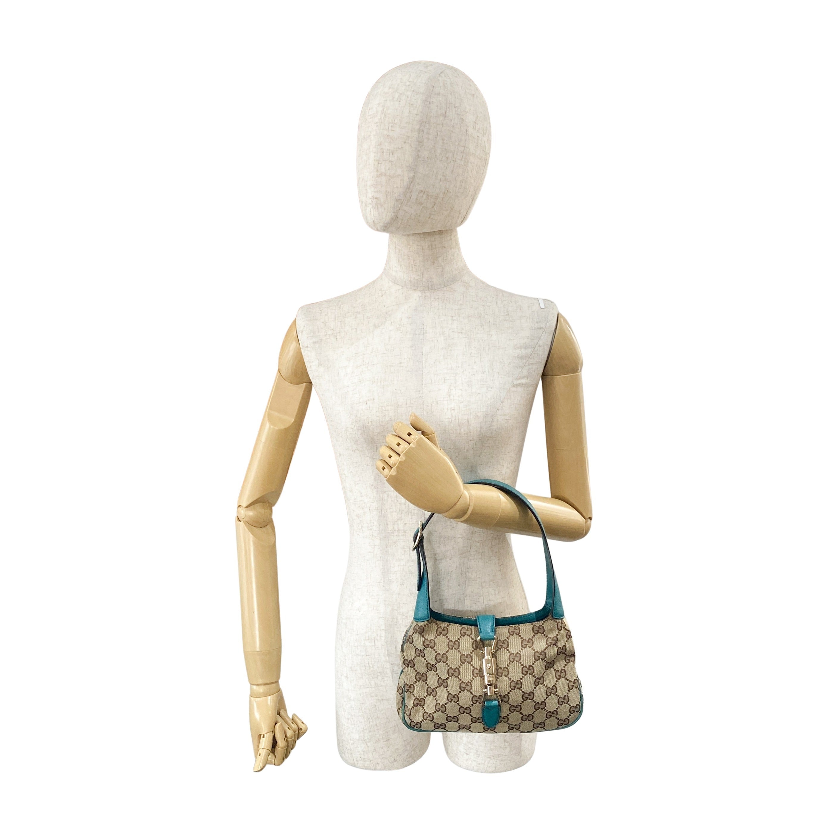 Jackie GG Canvas Mini Brown Shoulder Bag