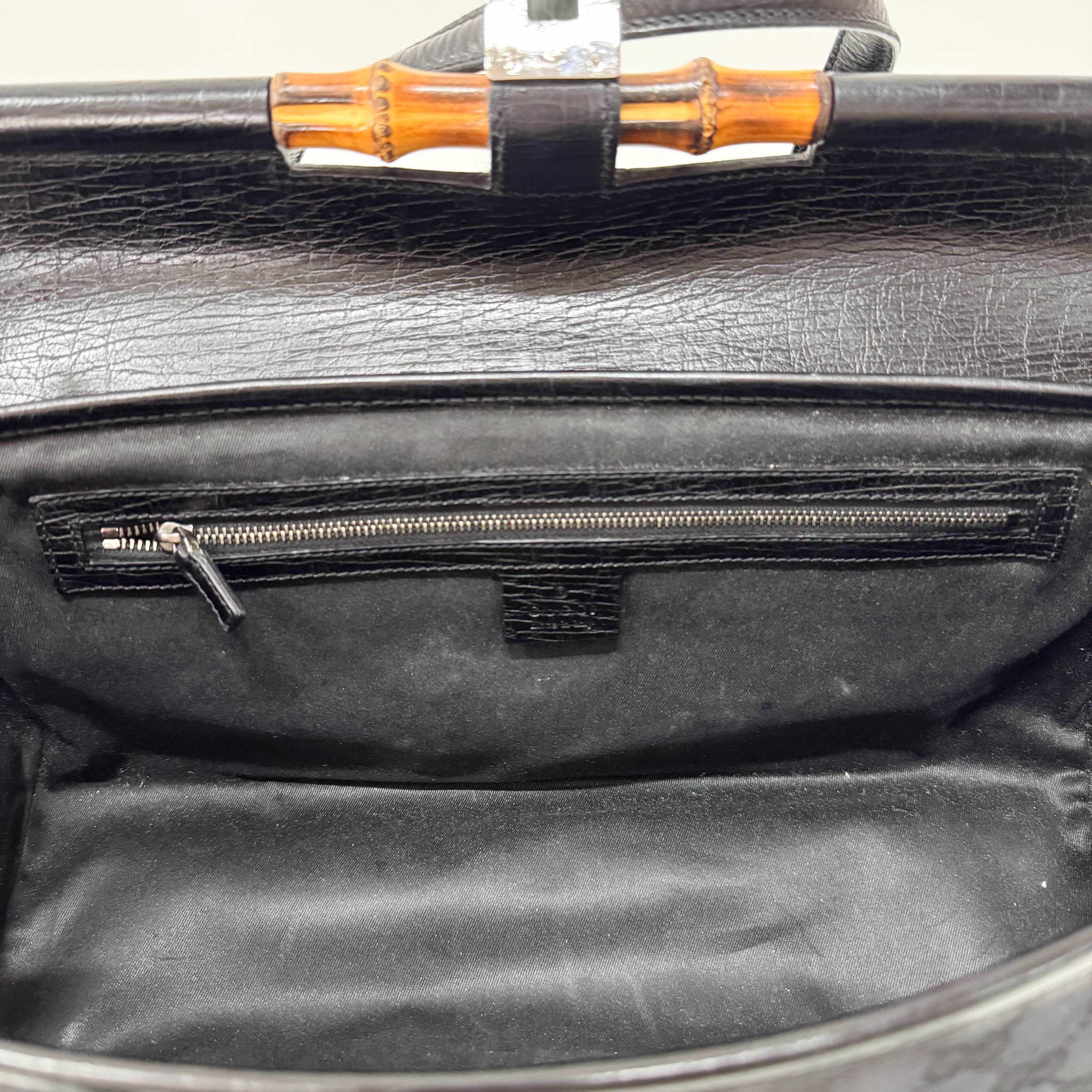 Black Bamboo Shoulder Bag