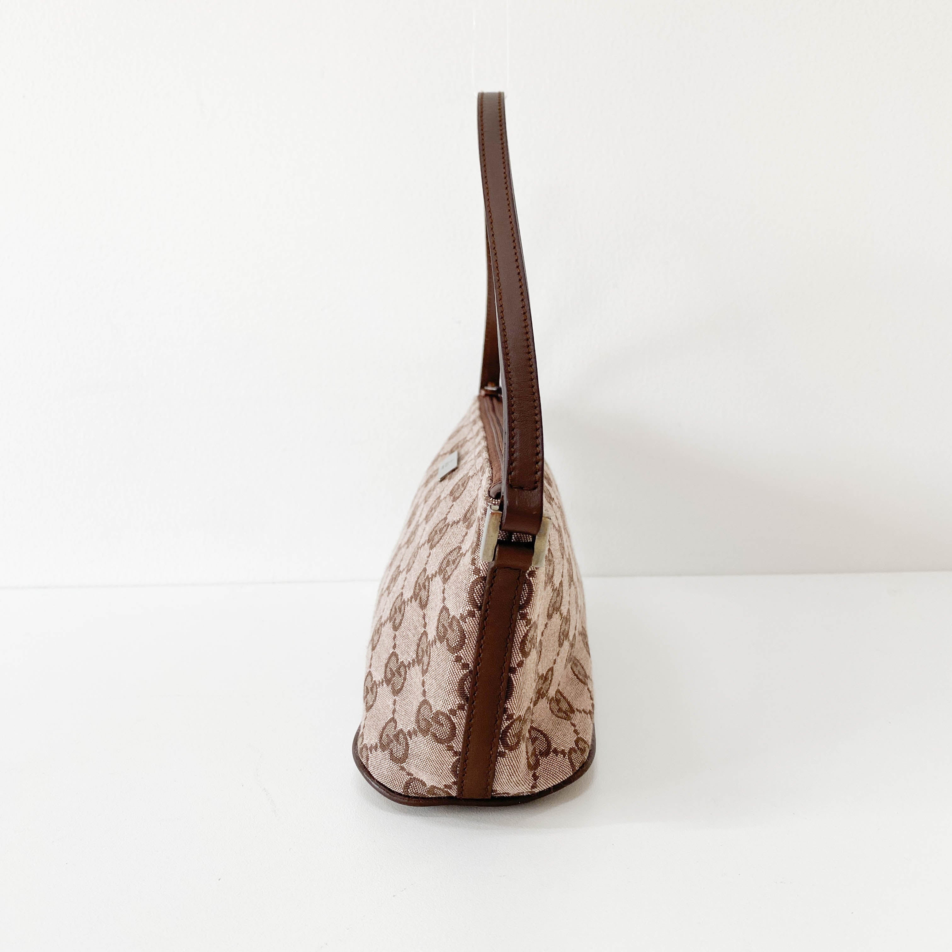 Boat Brown GG Canvas Pouch