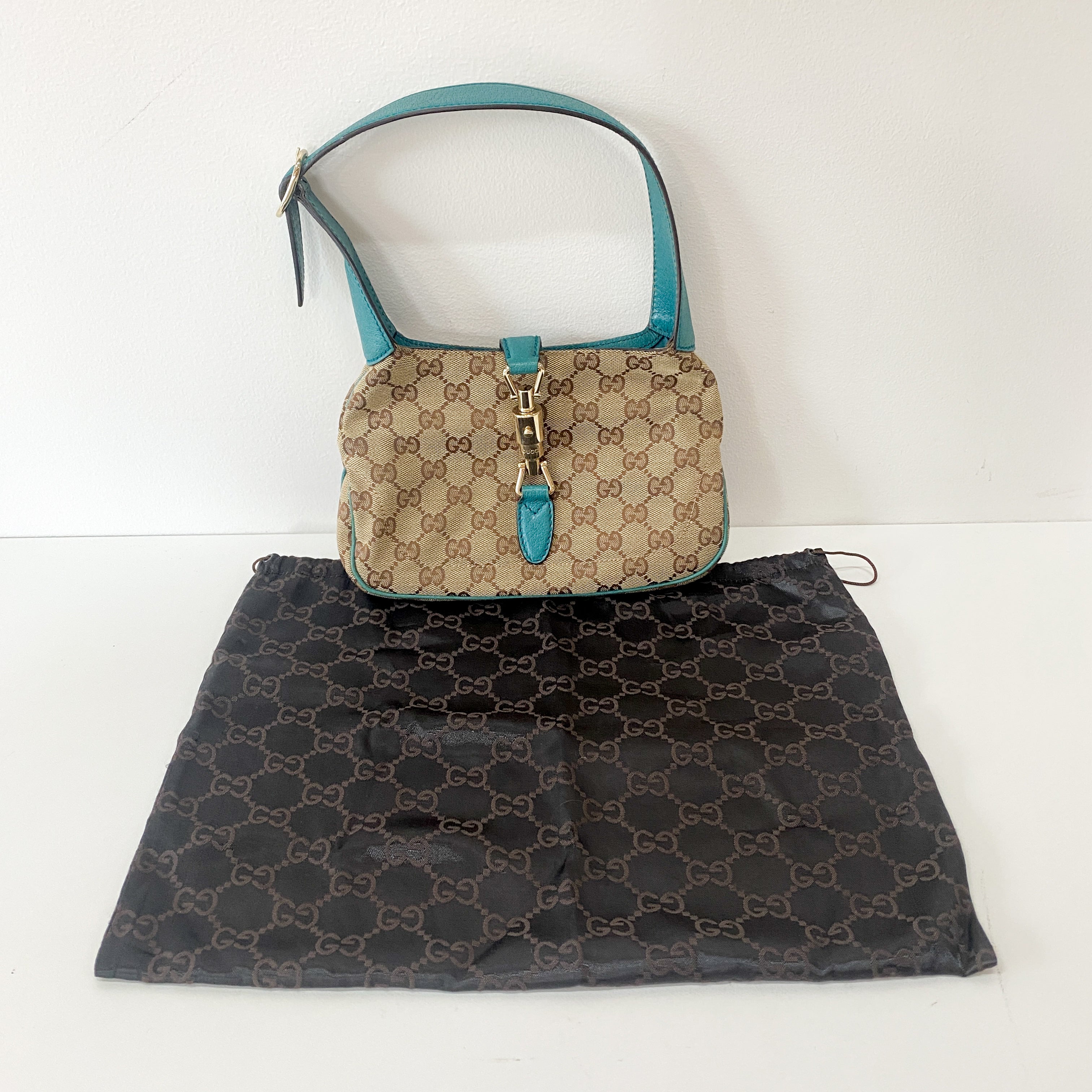 Jackie GG Canvas Mini Brown Shoulder Bag