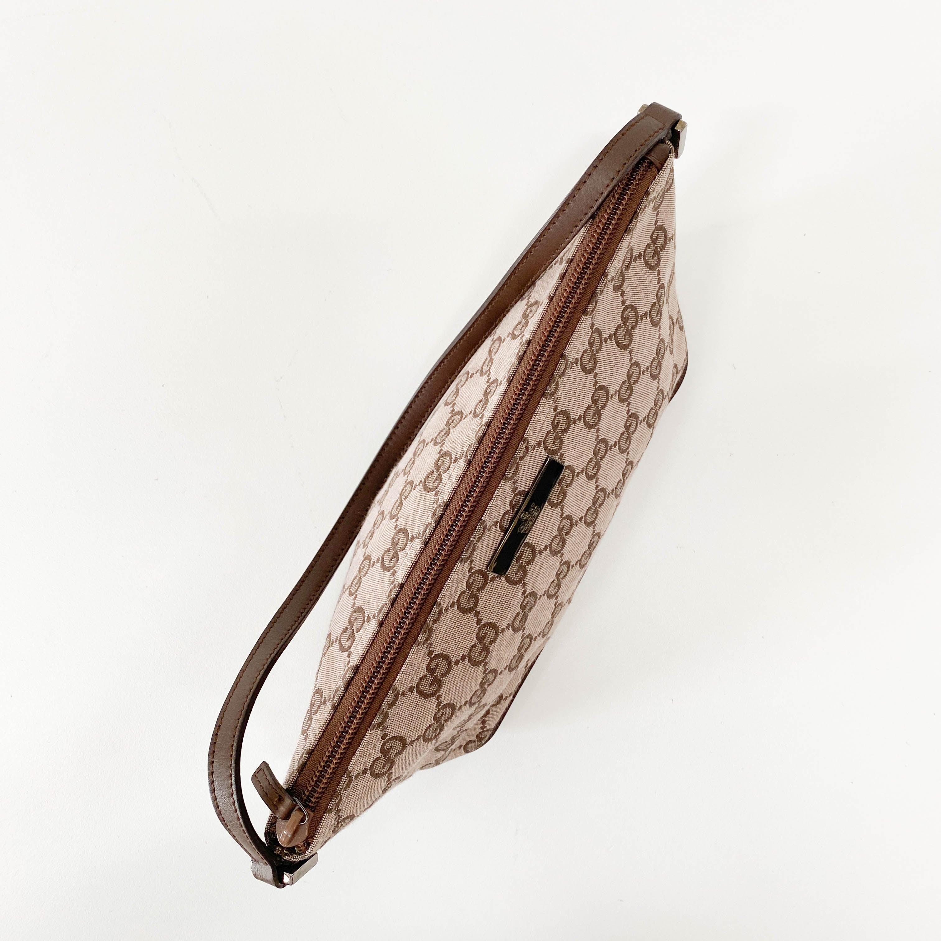 Boat Brown GG Canvas Pouch