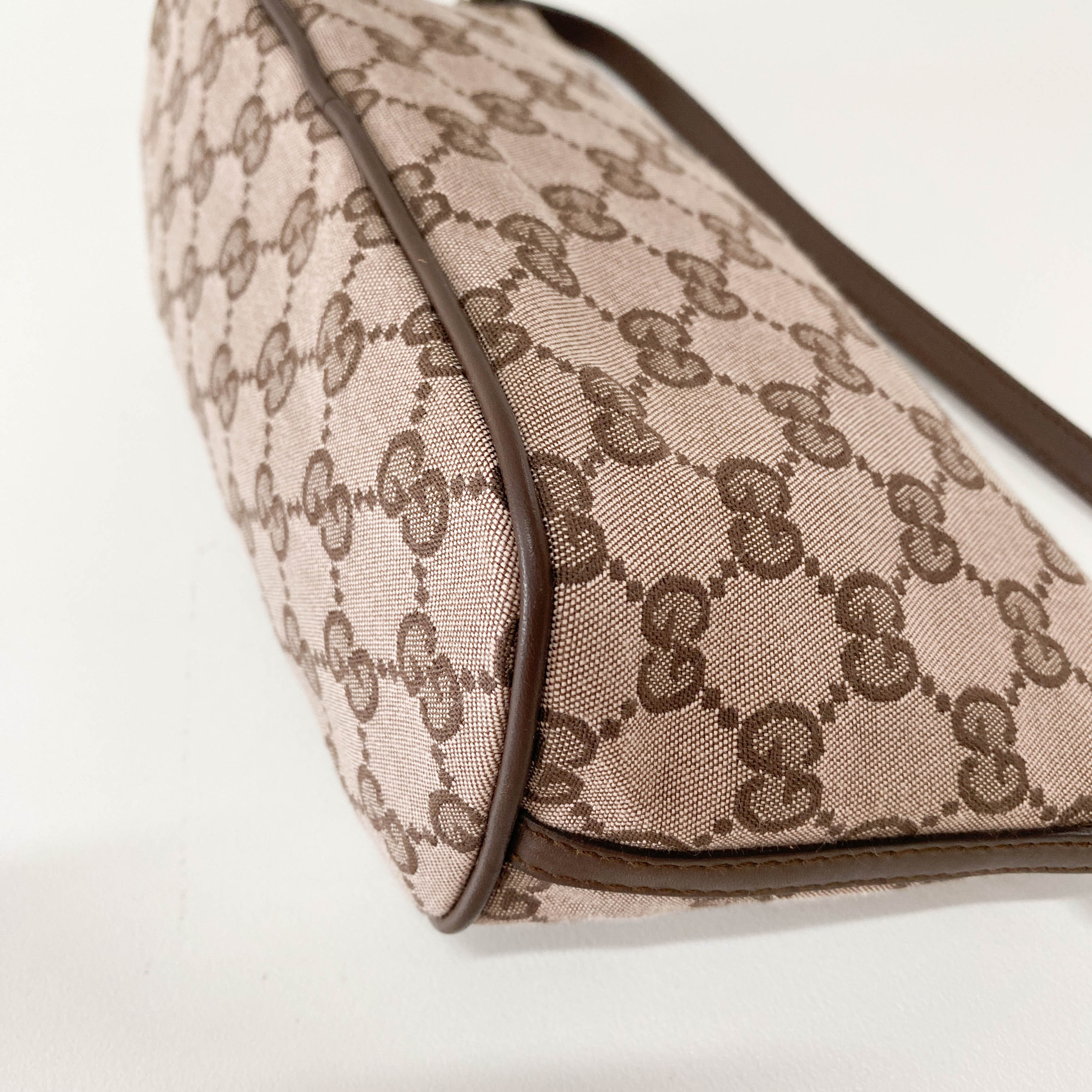 Boat Brown GG Canvas Pouch