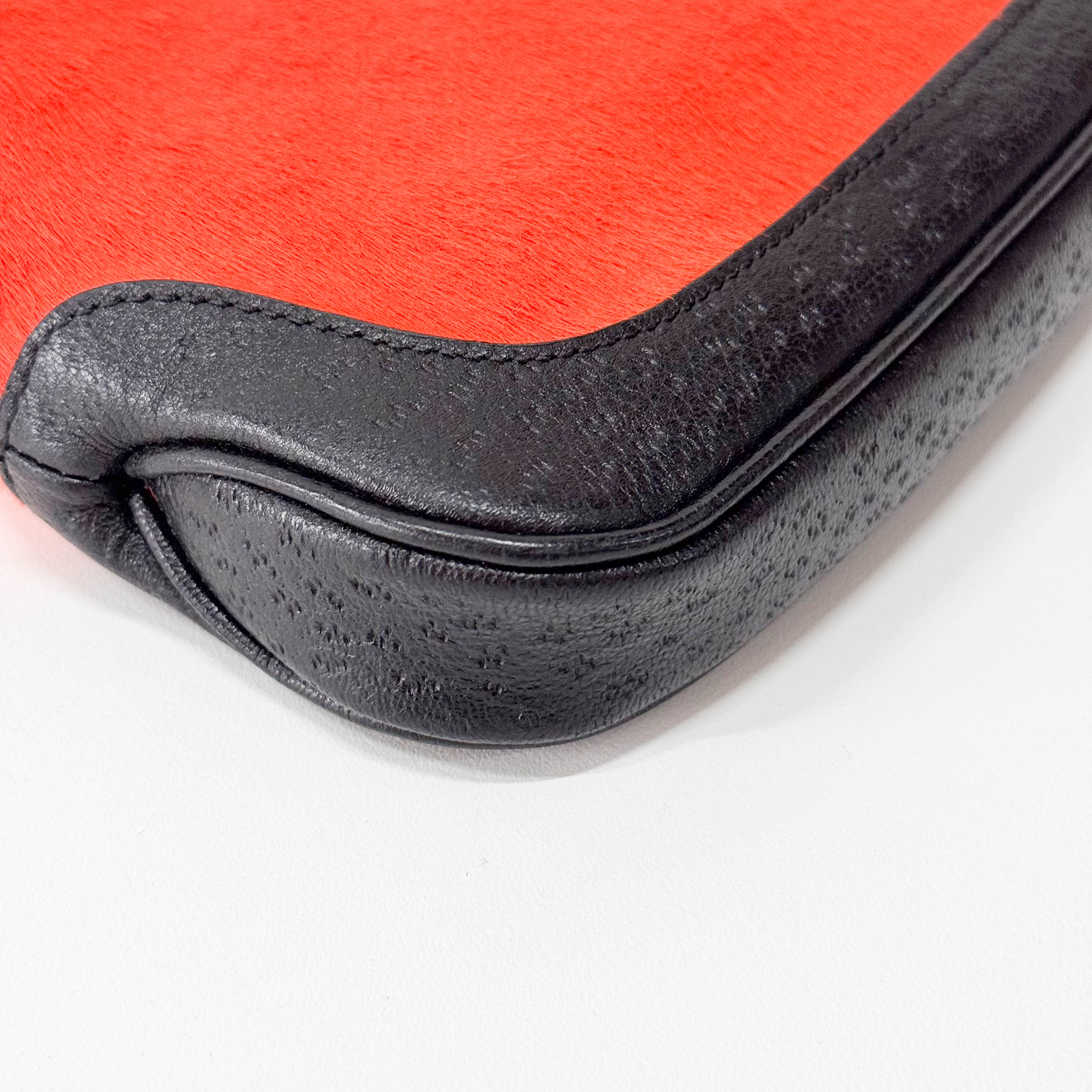 Jackie Mini Orange & Black Pony Hair Handbag