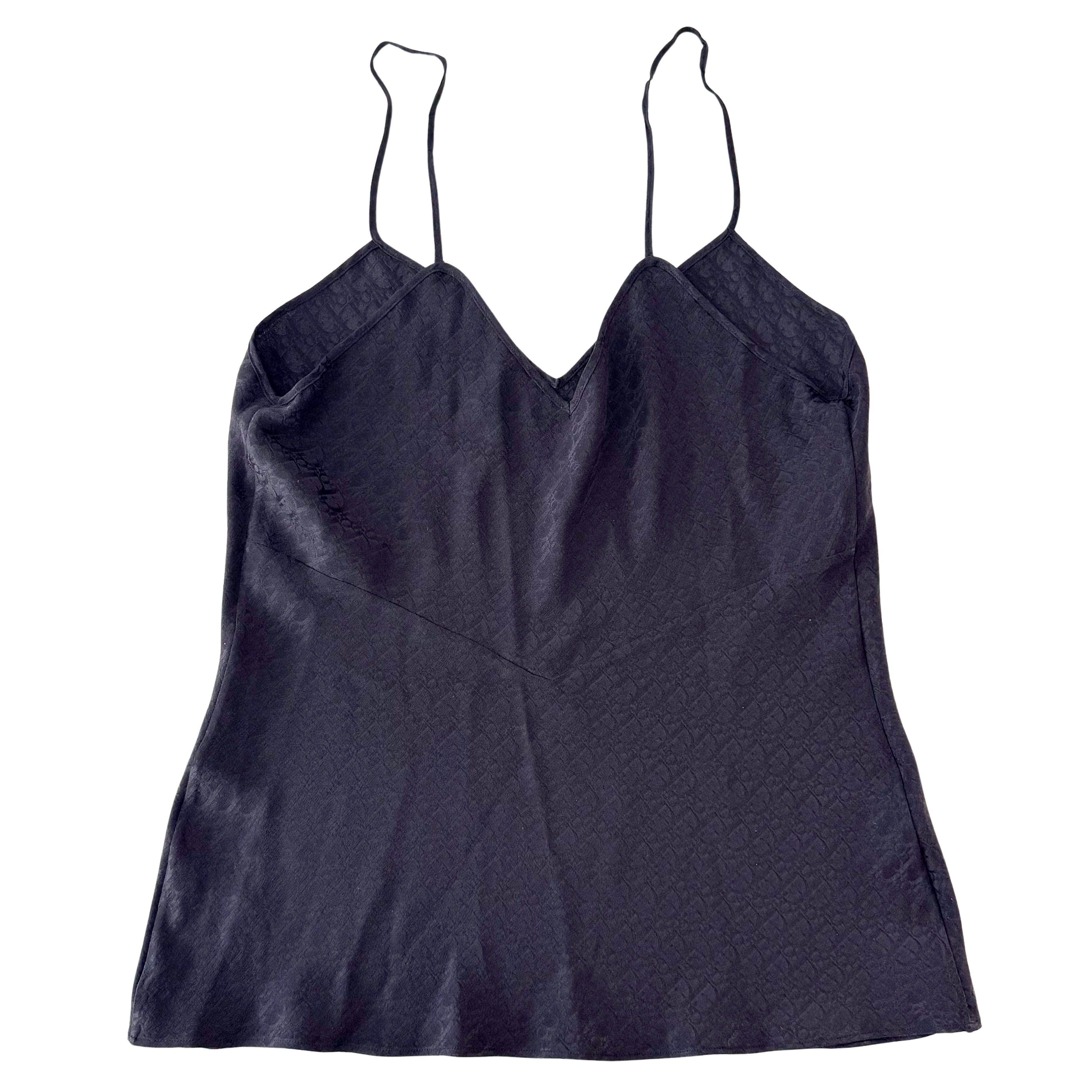 Black Trotter Silk Camisole