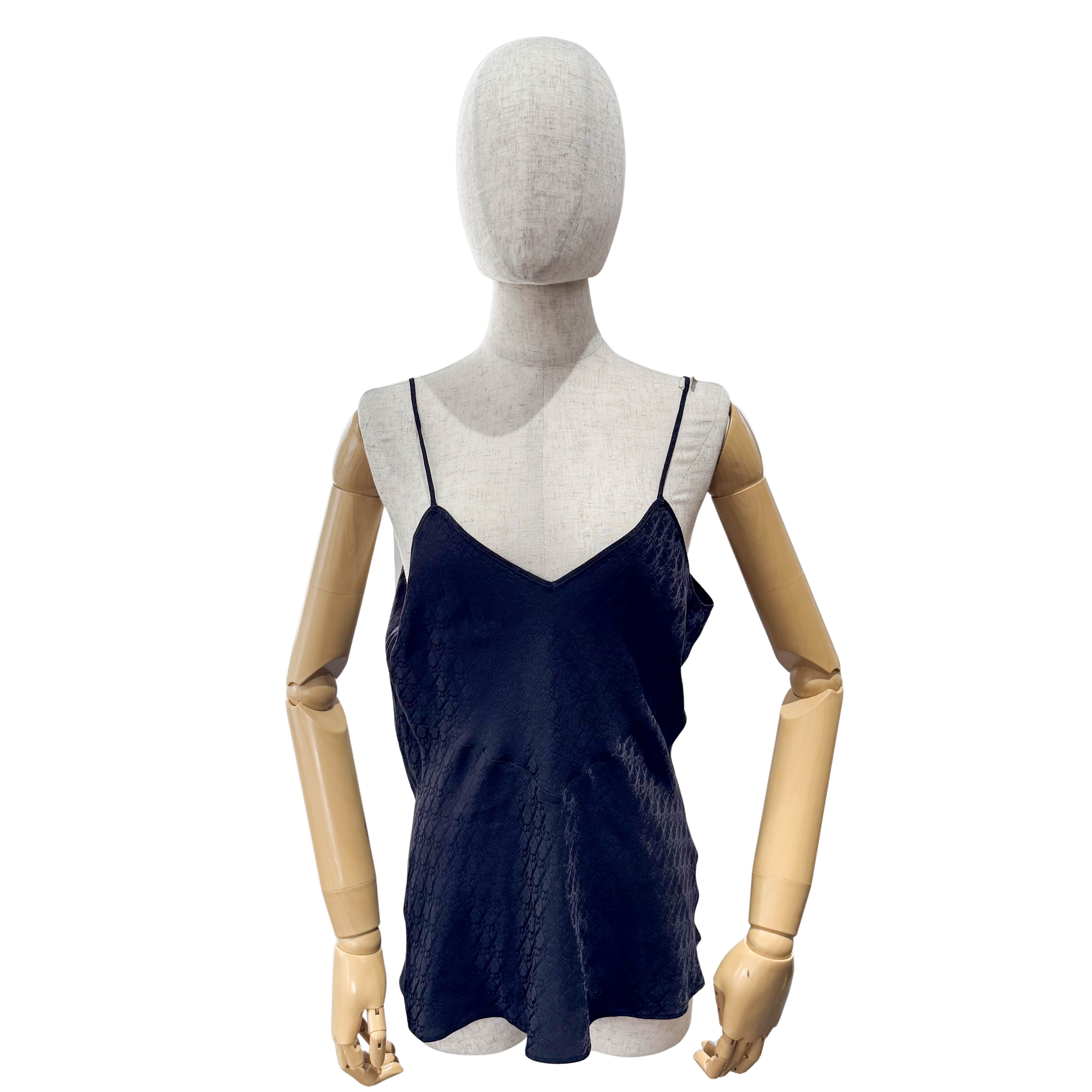 Black Trotter Silk Camisole