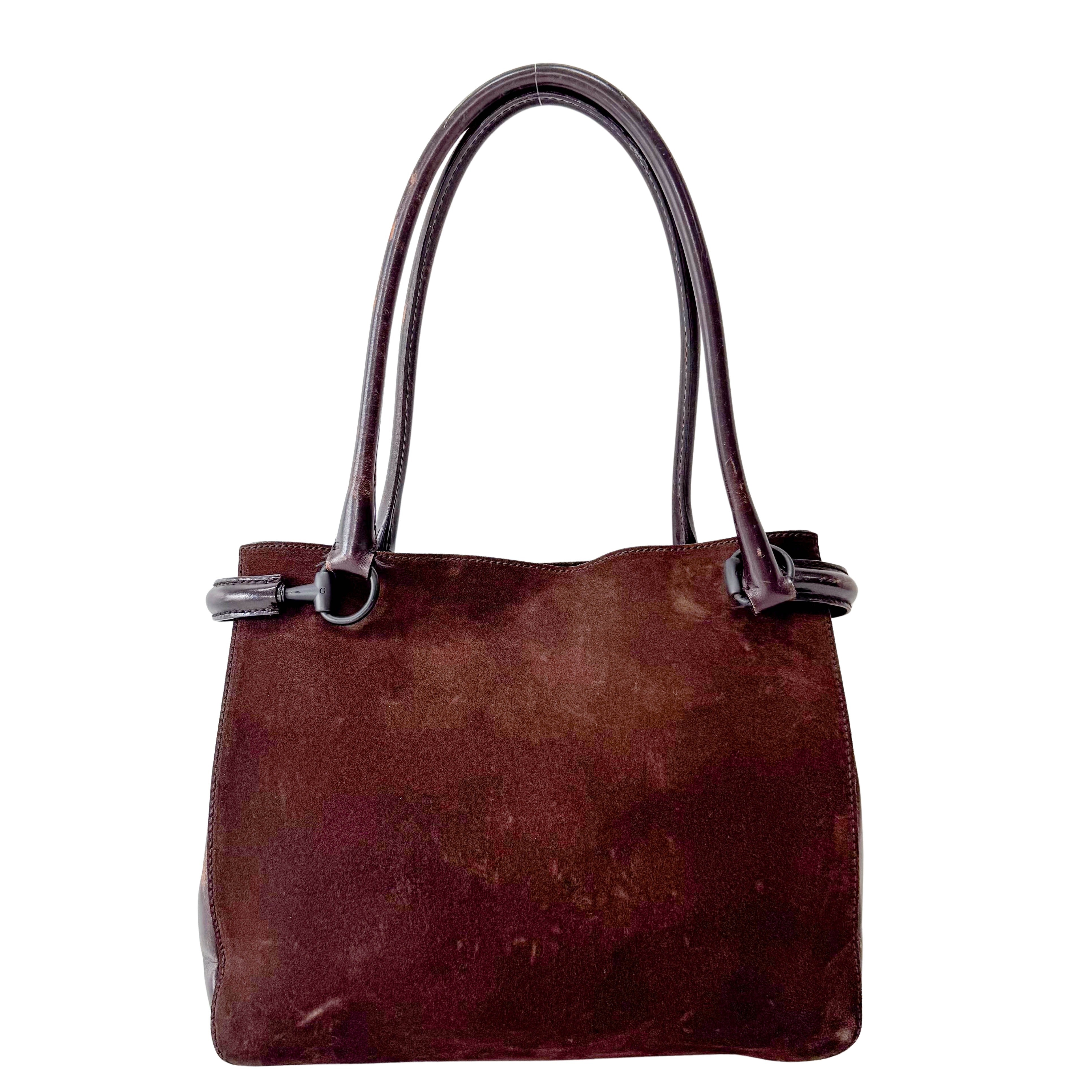 Brown Suede Tote Bag