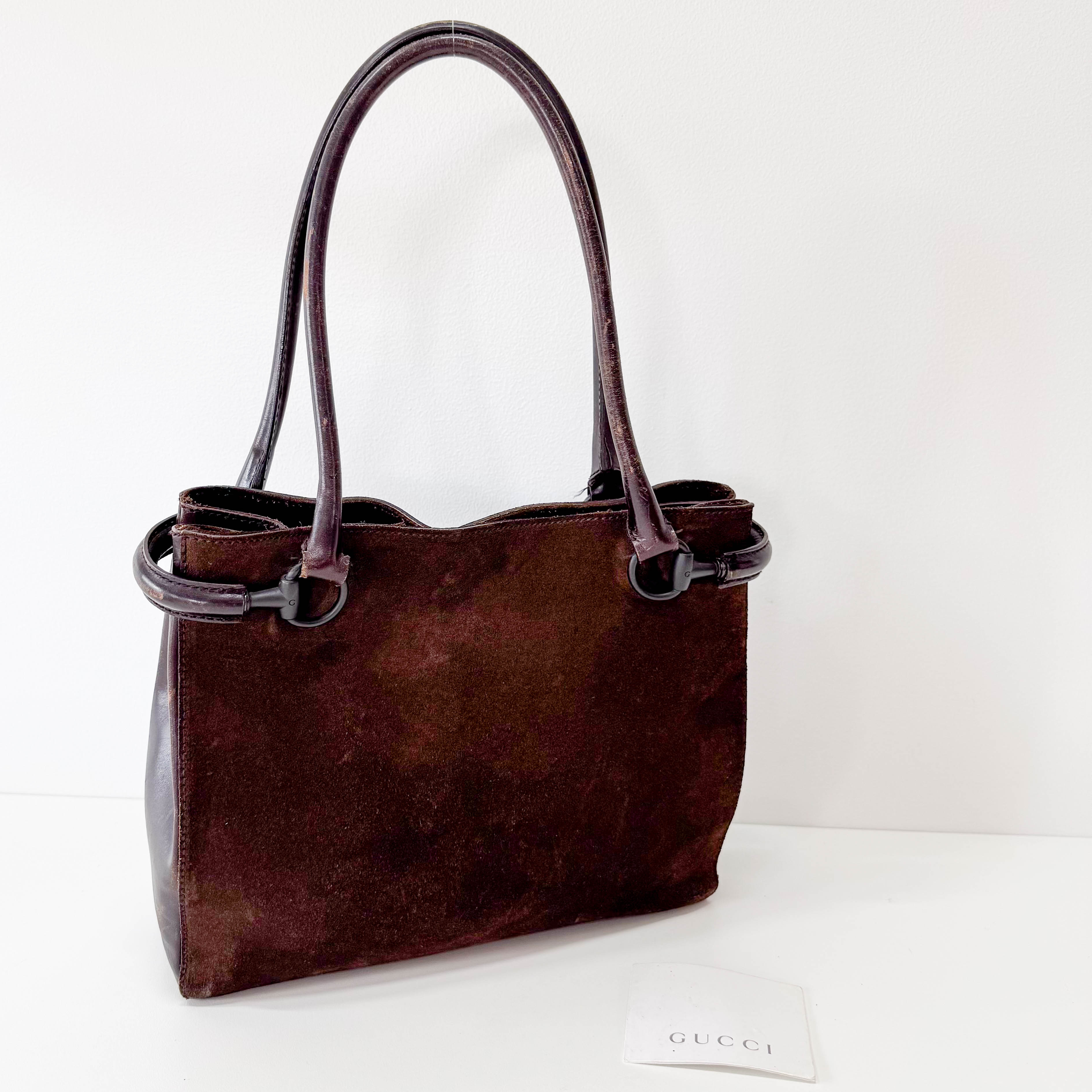 Brown Suede Tote Bag