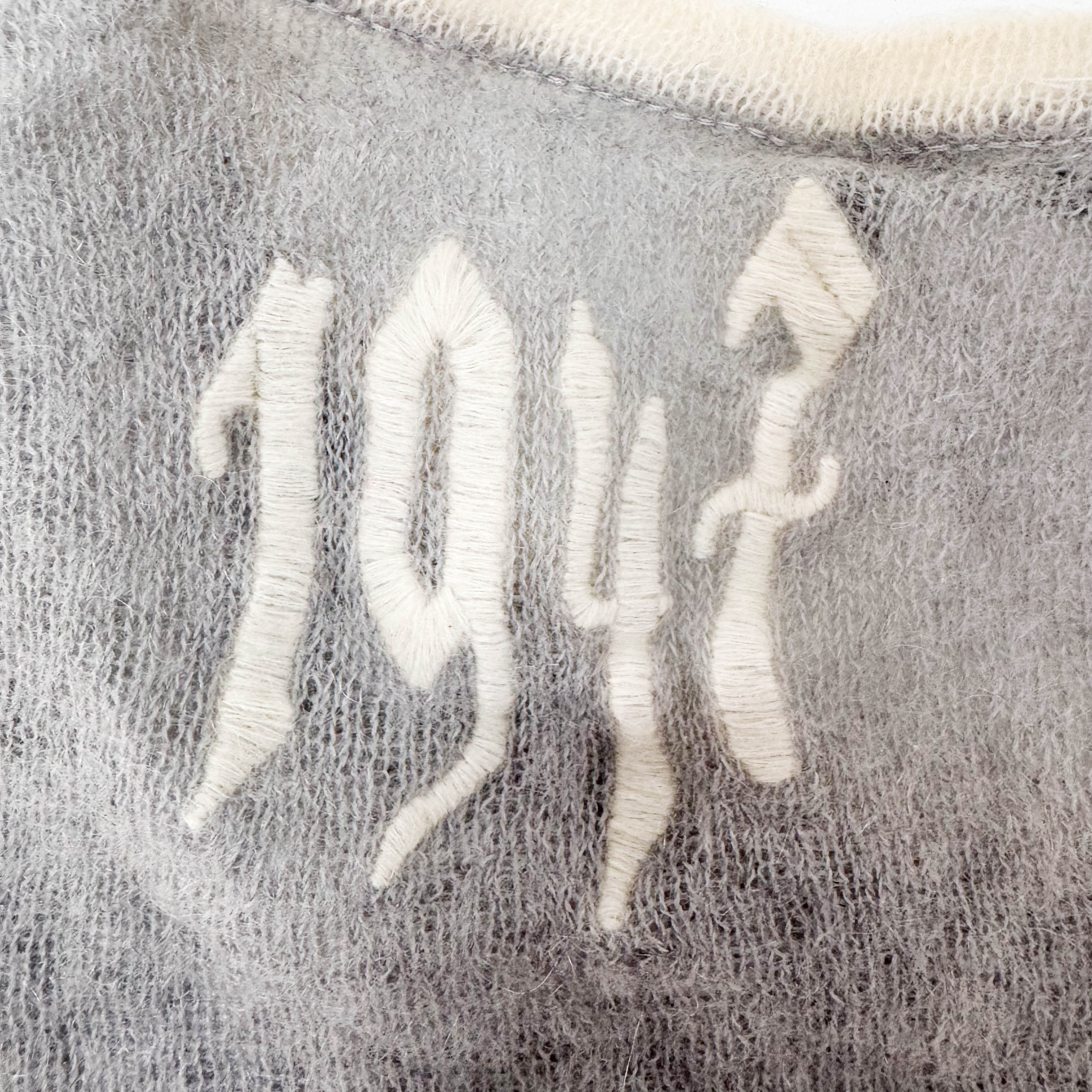 Grey Mohair Knit Cropped Sweater Size 4