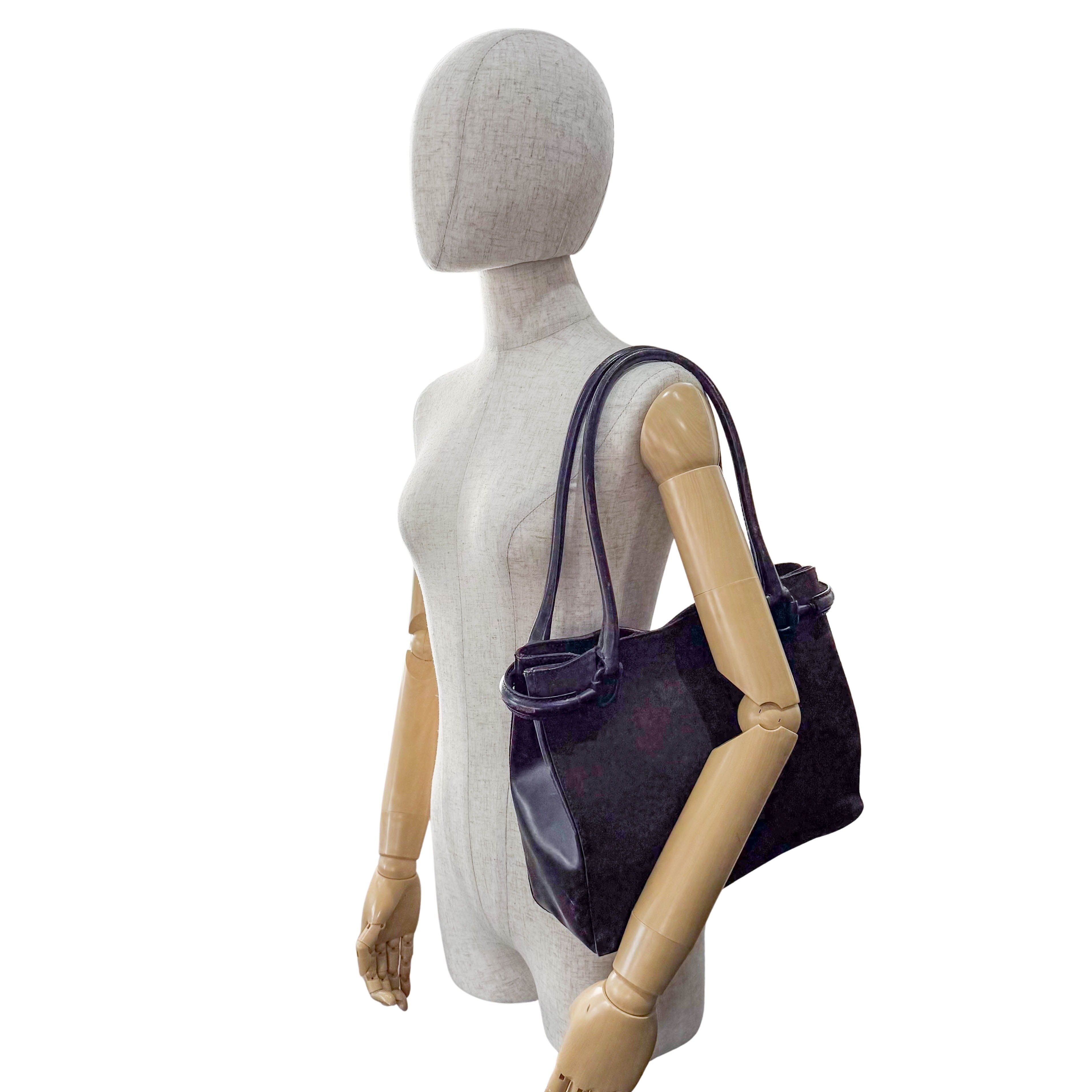 Brown Suede Tote Bag