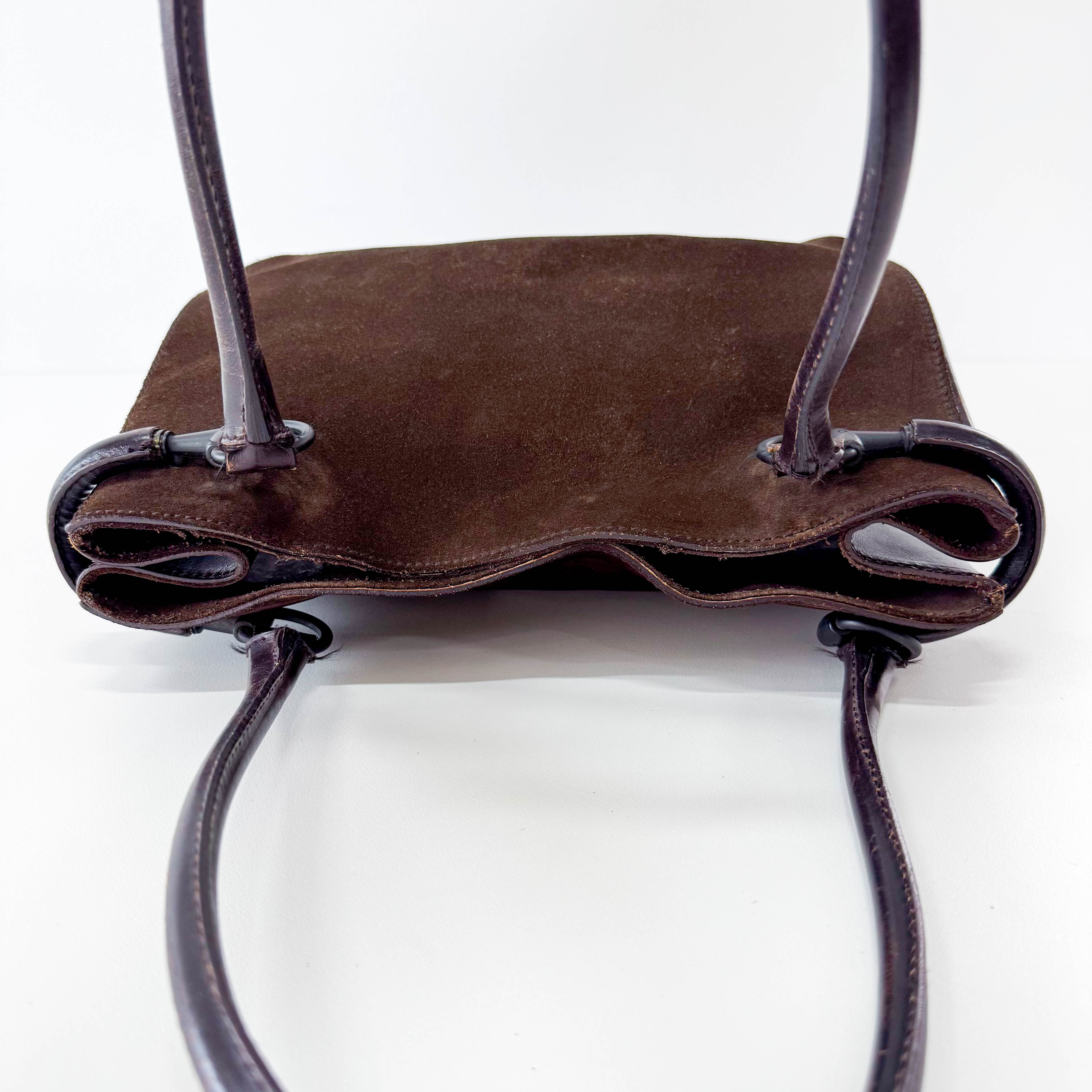 Brown Suede Tote Bag