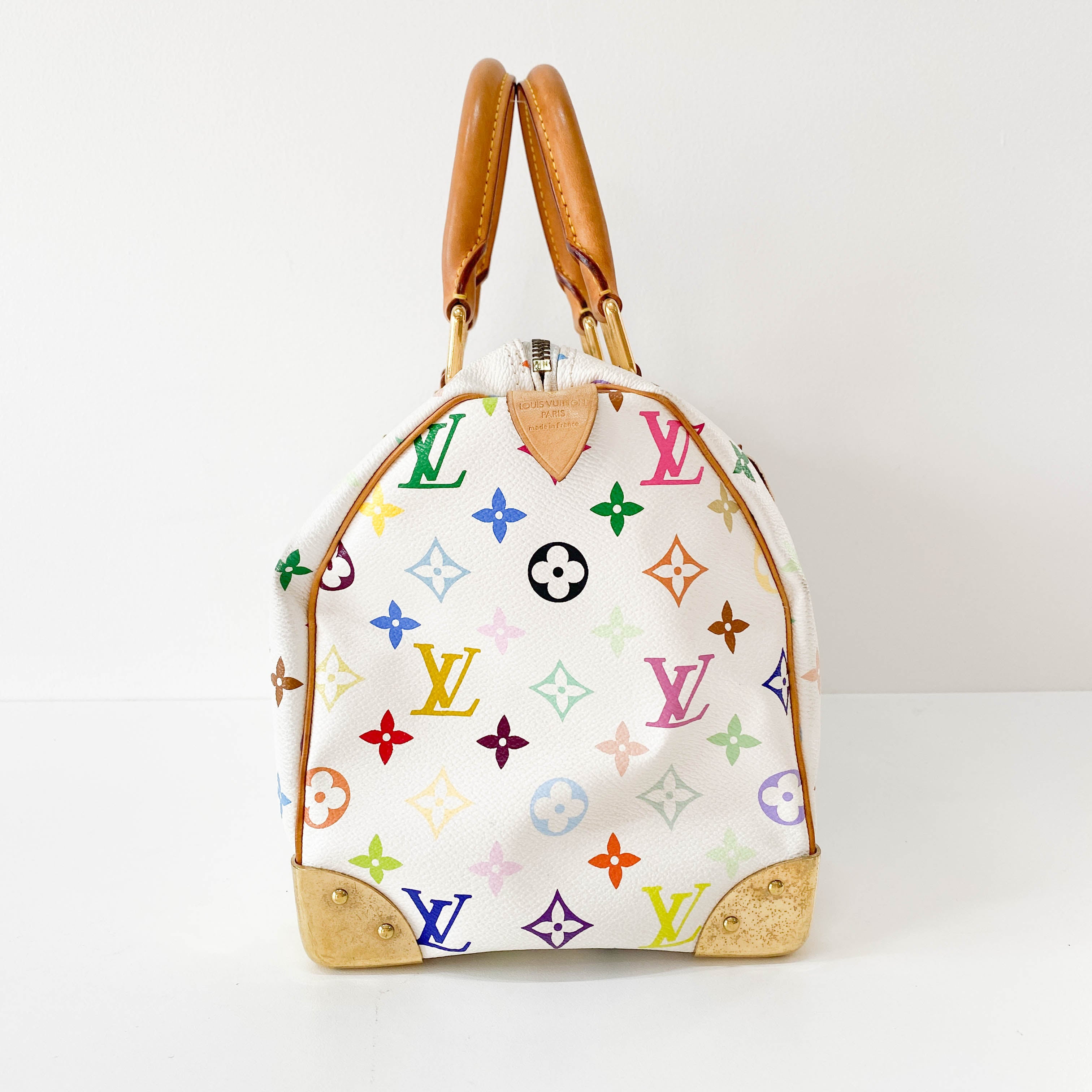 Louis Vuitton x Takashi Murakami Multicolour Speedy 30 White