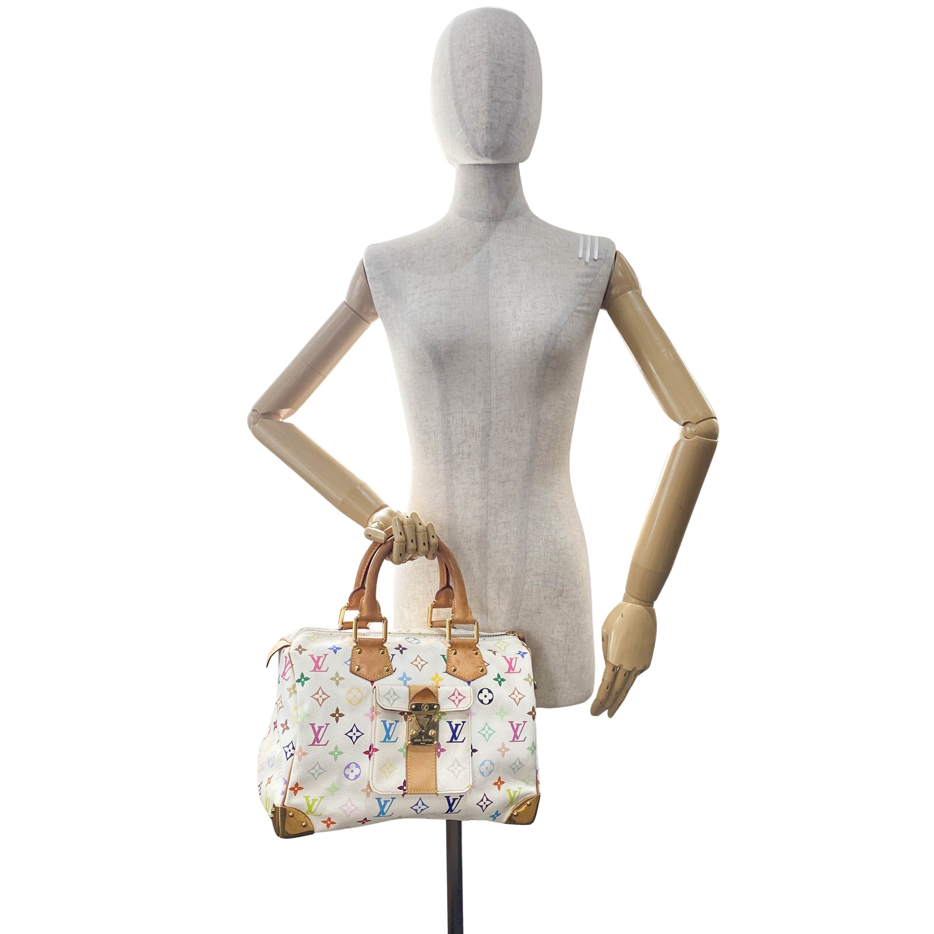 Louis Vuitton x Takashi Murakami Multicolour Speedy 30 White