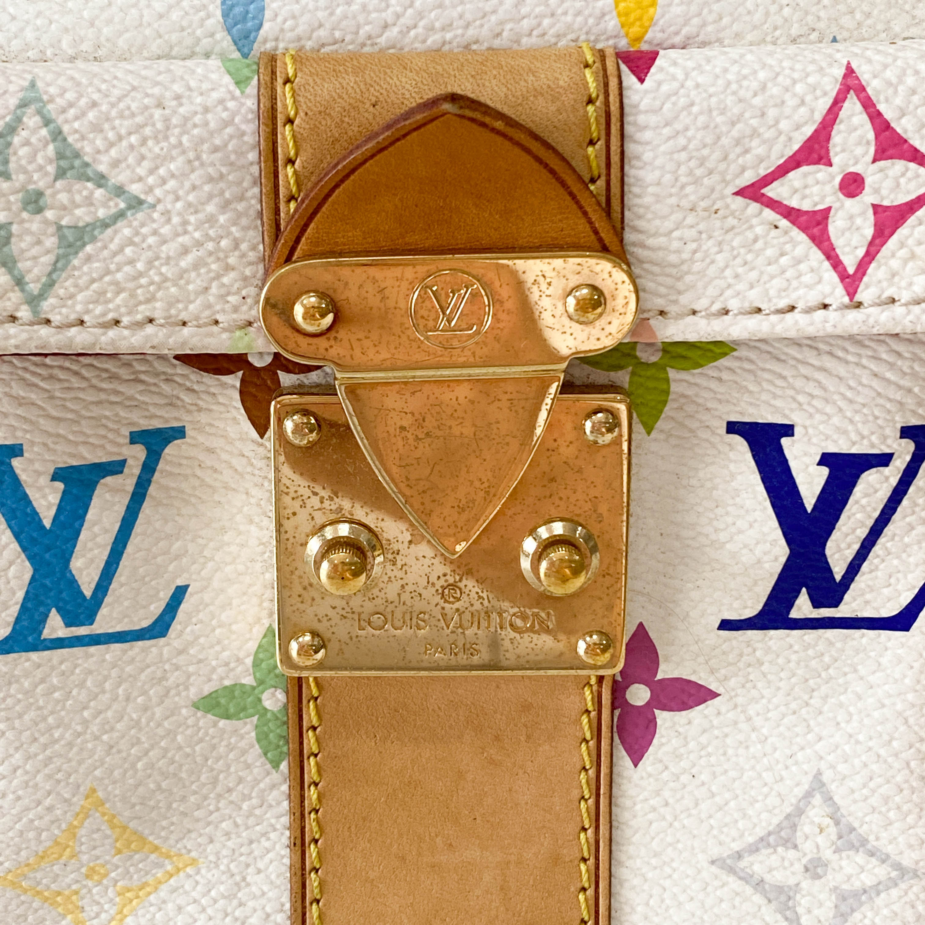 Louis Vuitton x Takashi Murakami Multicolour Speedy 30 White