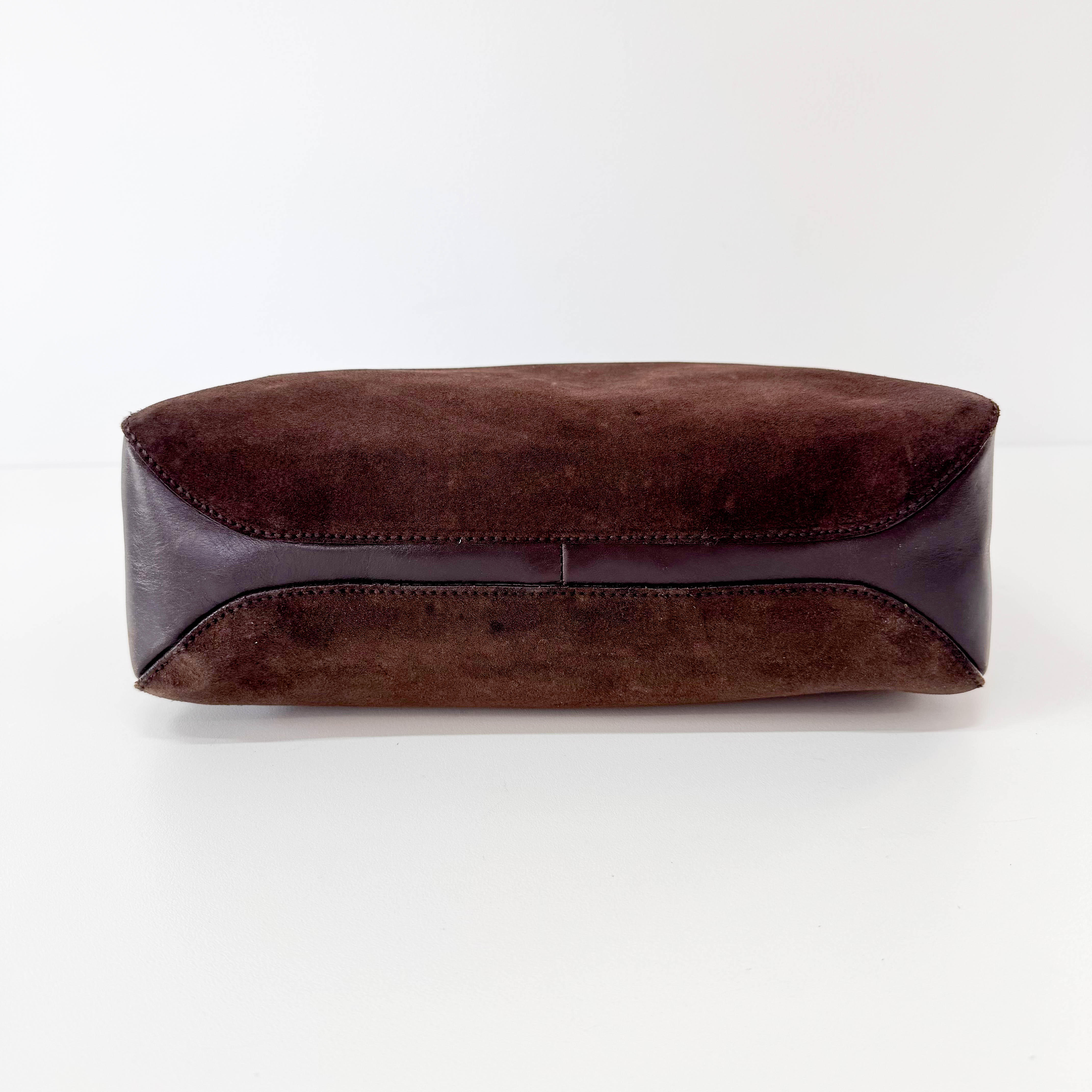 Brown Suede Tote Bag