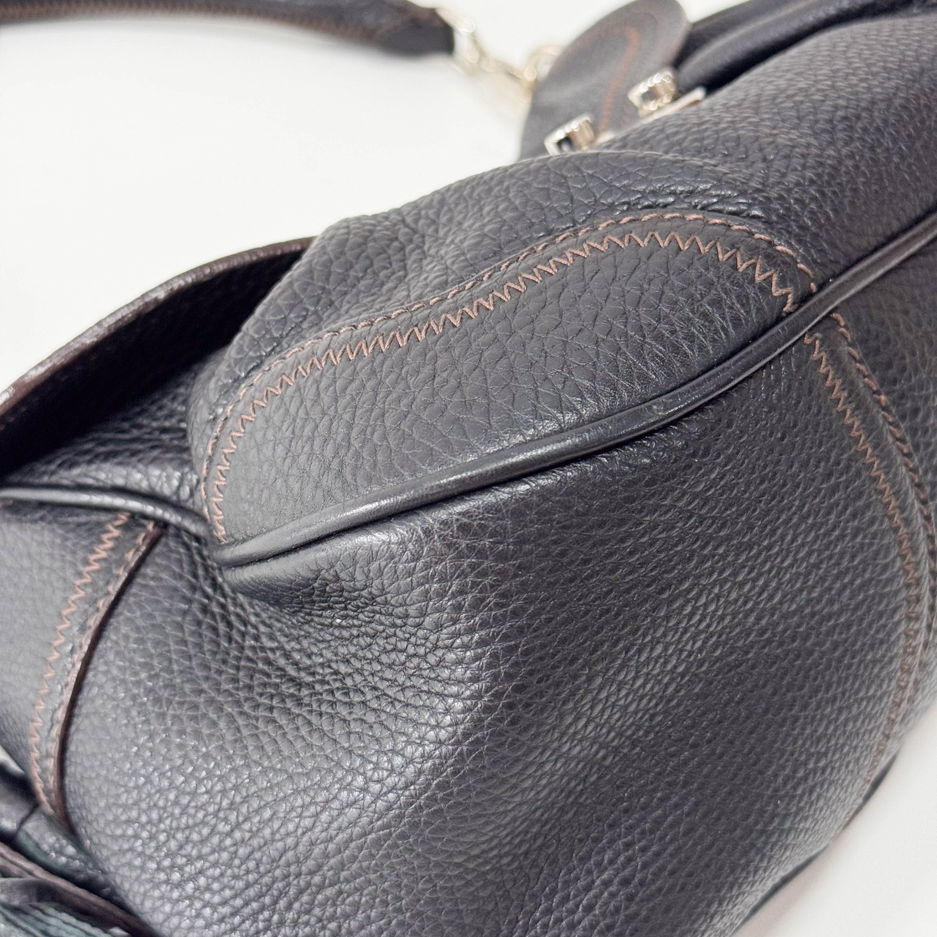 Black Leather Tassel Shoulder Bag