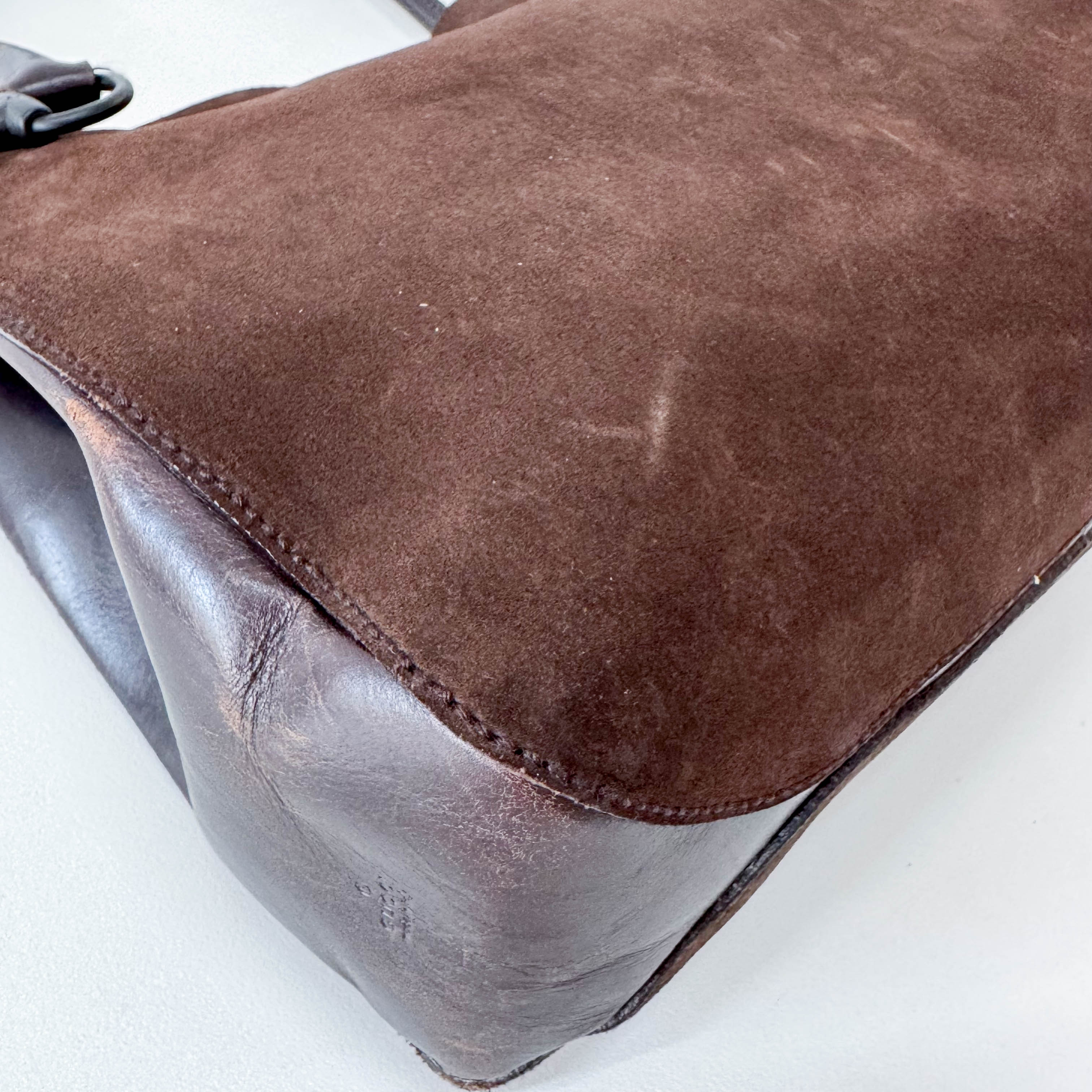 Brown Suede Tote Bag