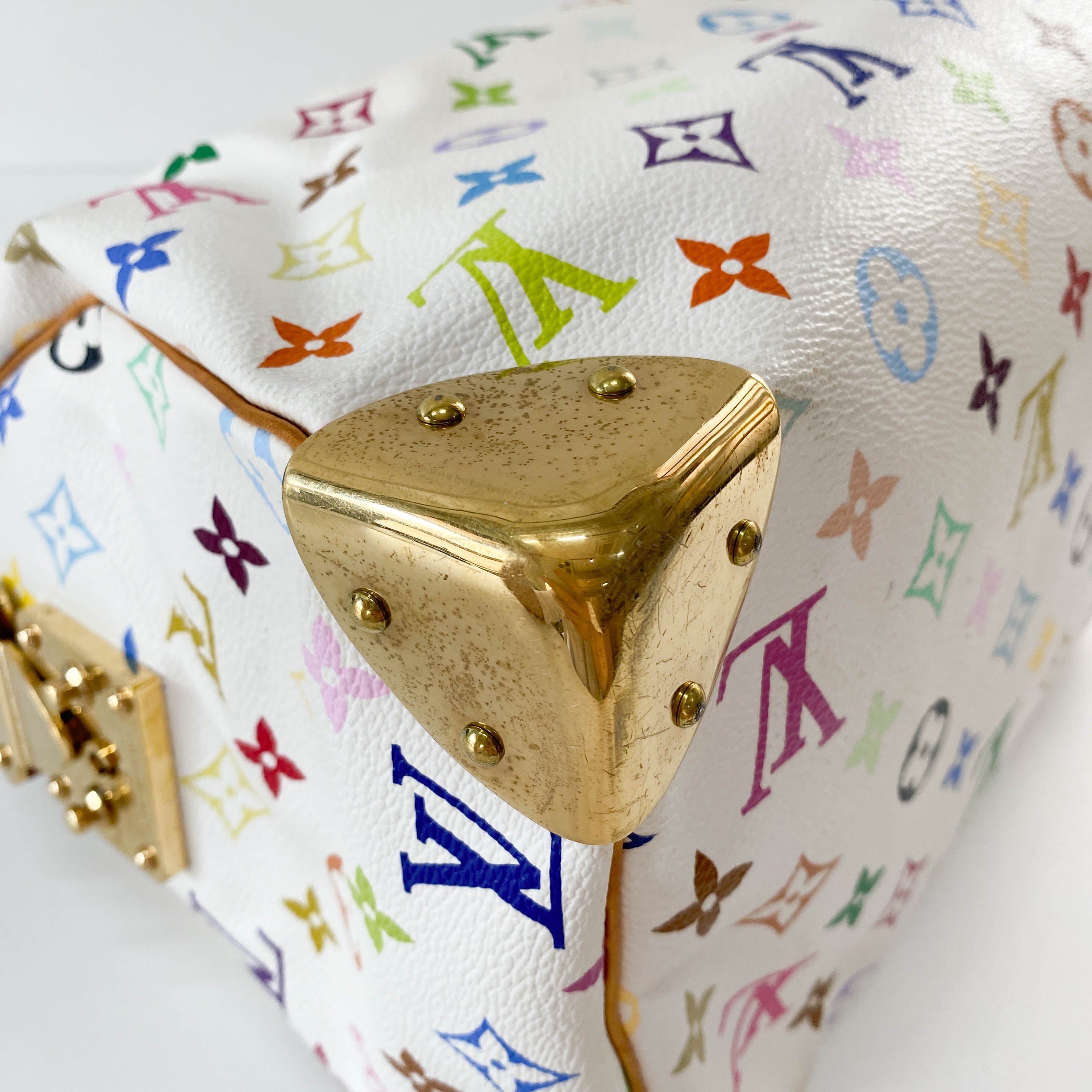 Louis Vuitton x Takashi Murakami Multicolour Speedy 30 White