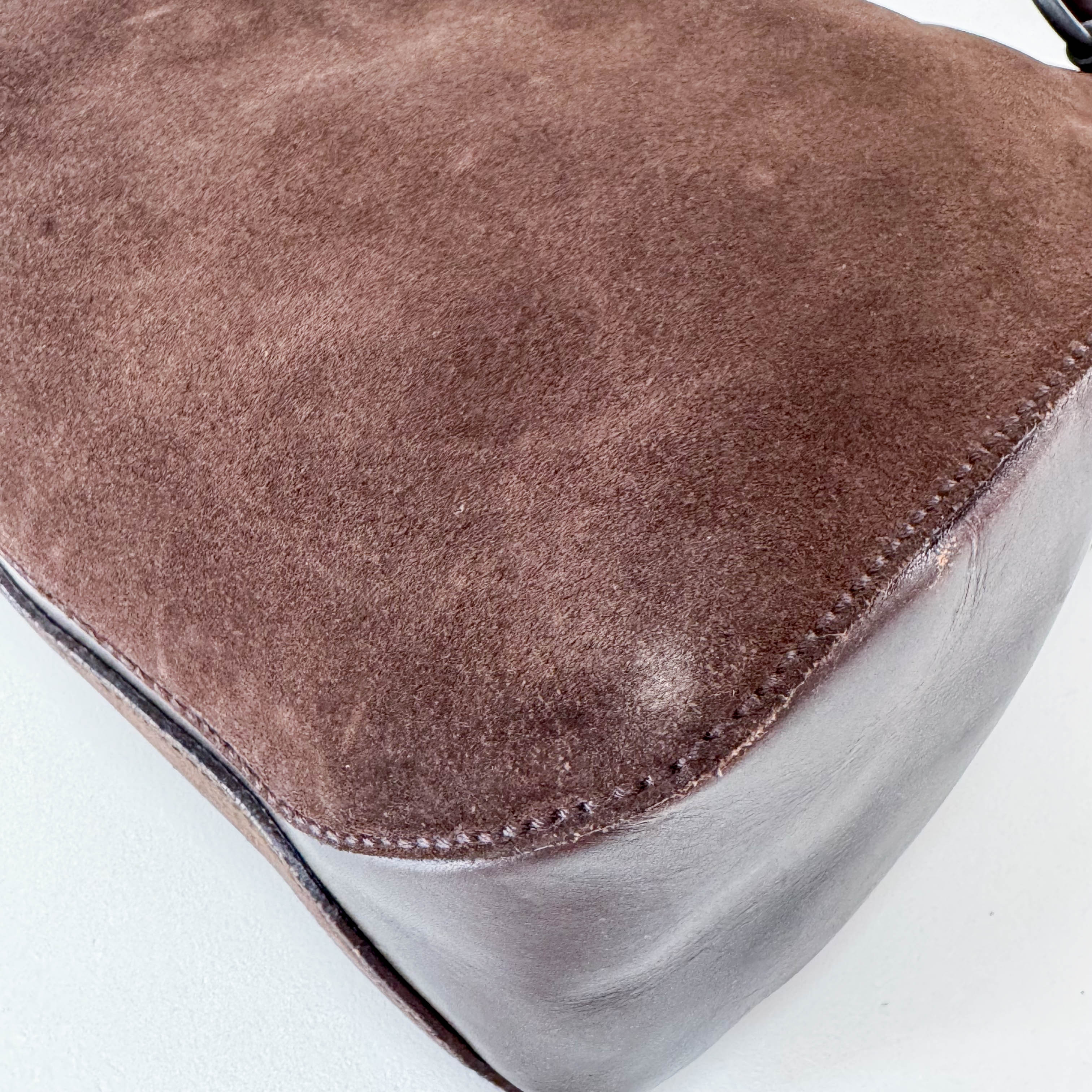 Brown Suede Tote Bag