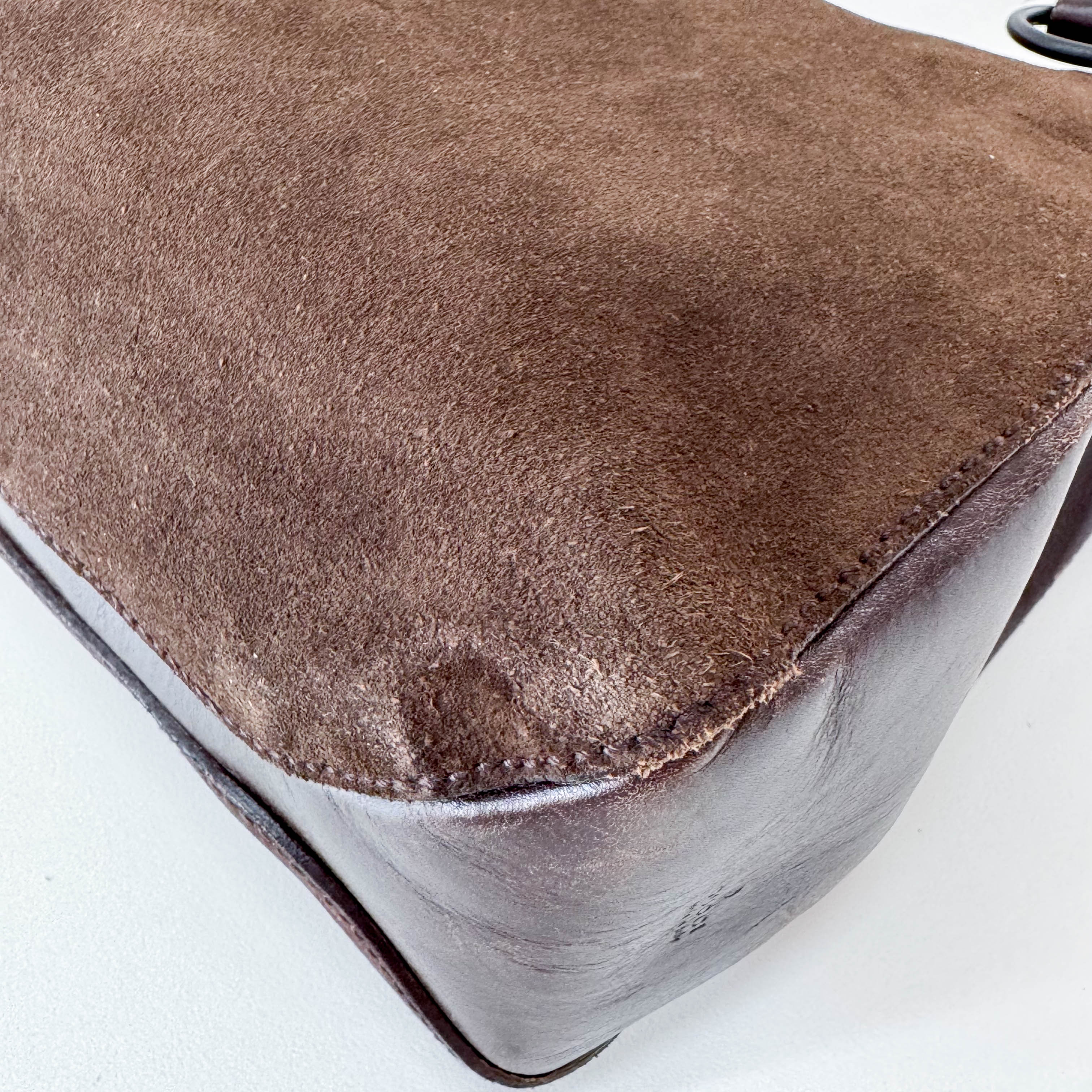 Brown Suede Tote Bag