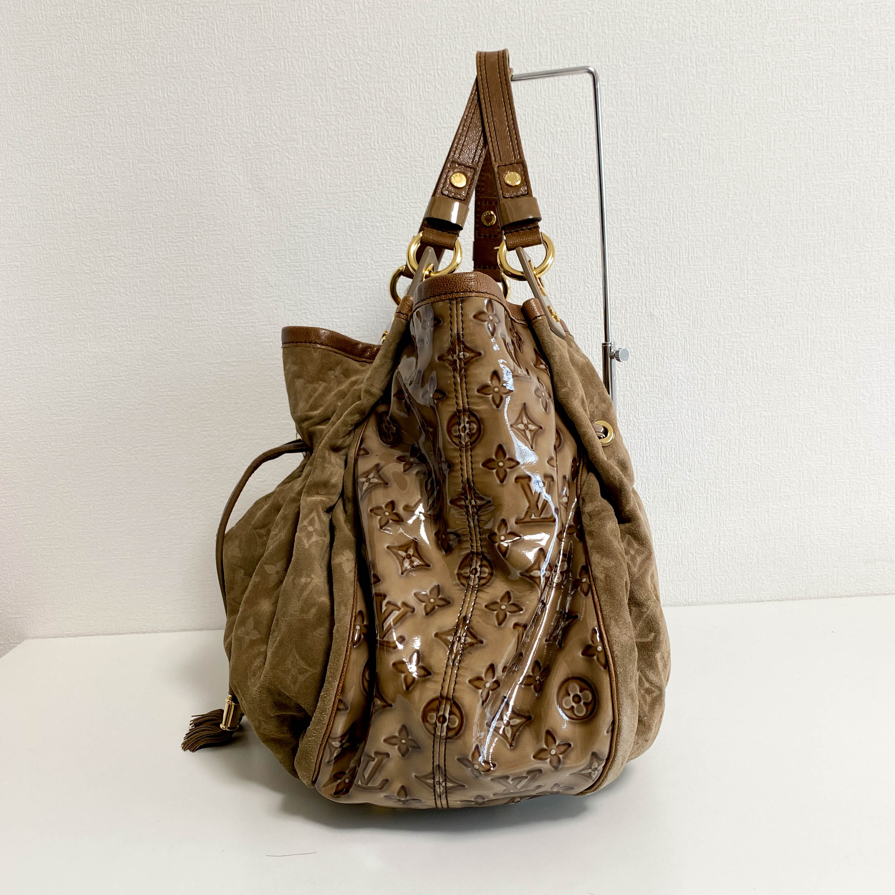 Monogram Brown Suede Irene Coco Bag