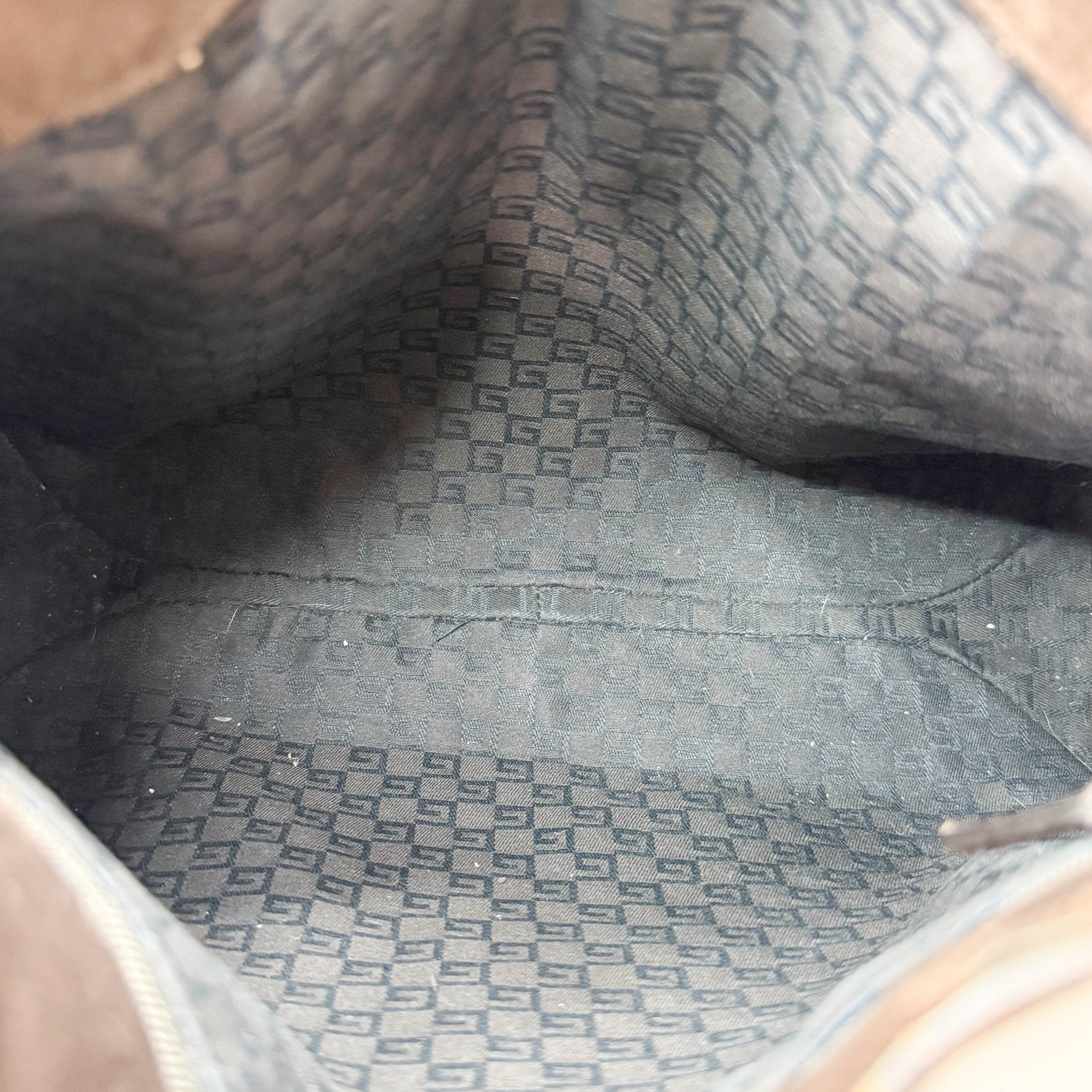 Brown Suede Tote Bag