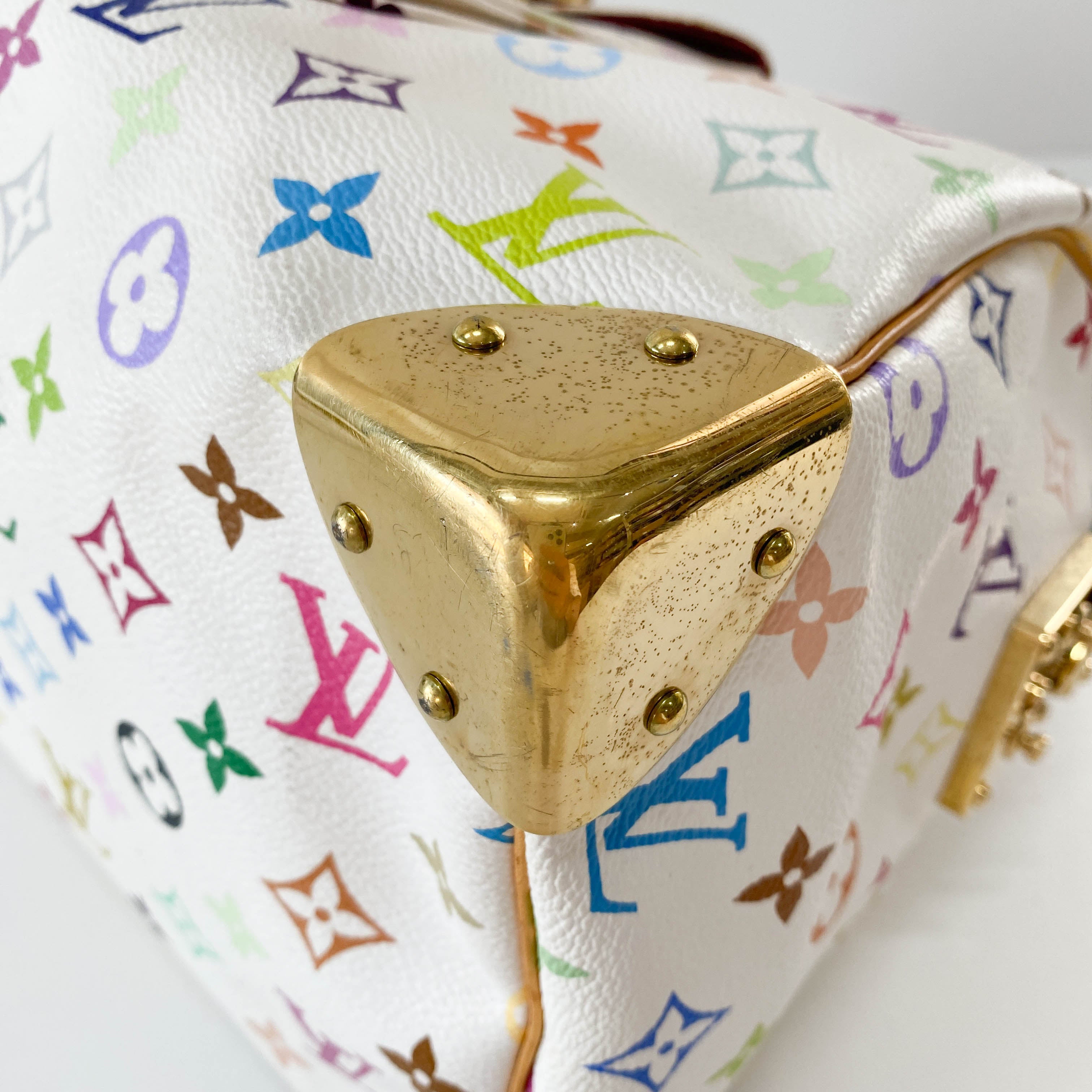 Louis Vuitton x Takashi Murakami Multicolour Speedy 30 White