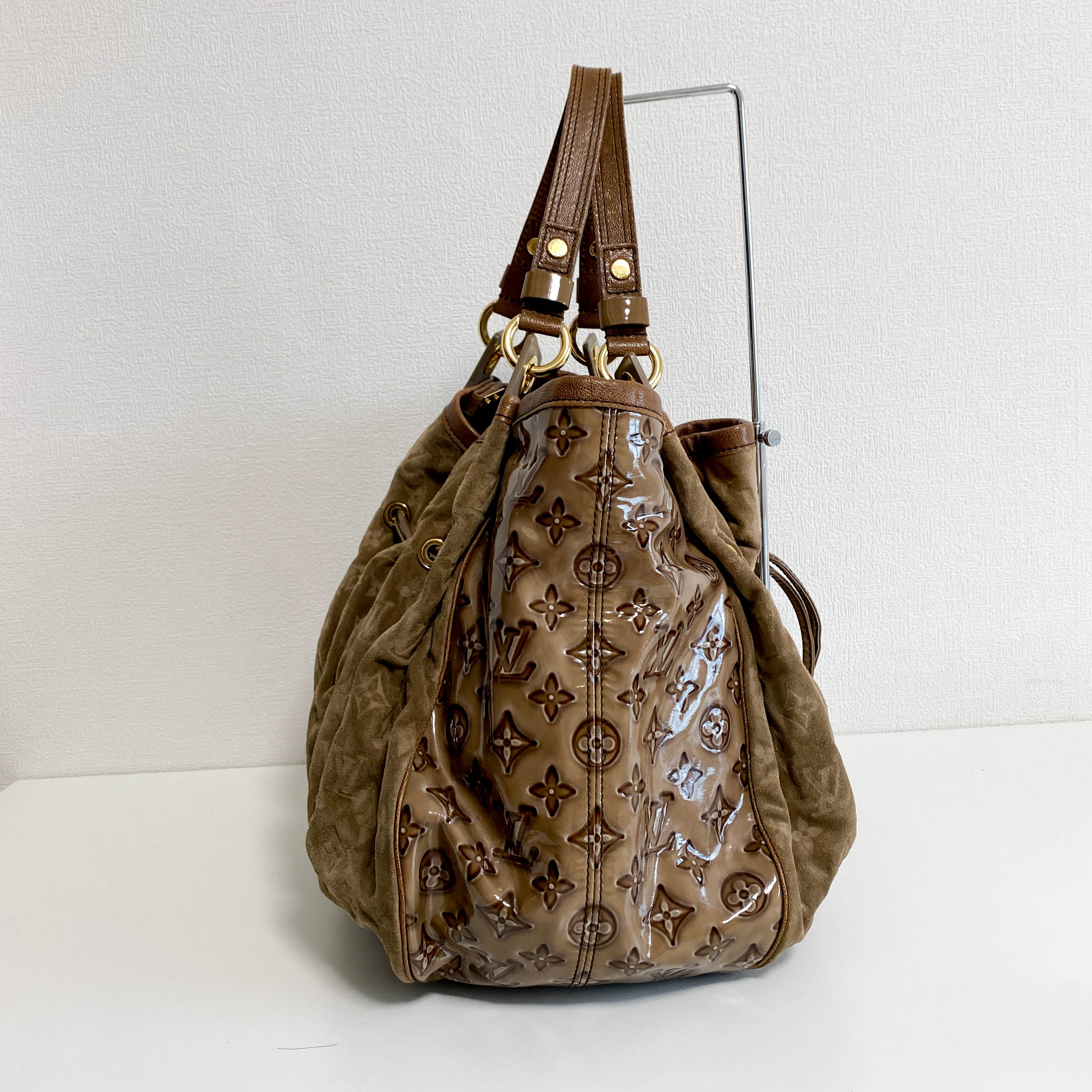 Monogram Brown Suede Irene Coco Bag