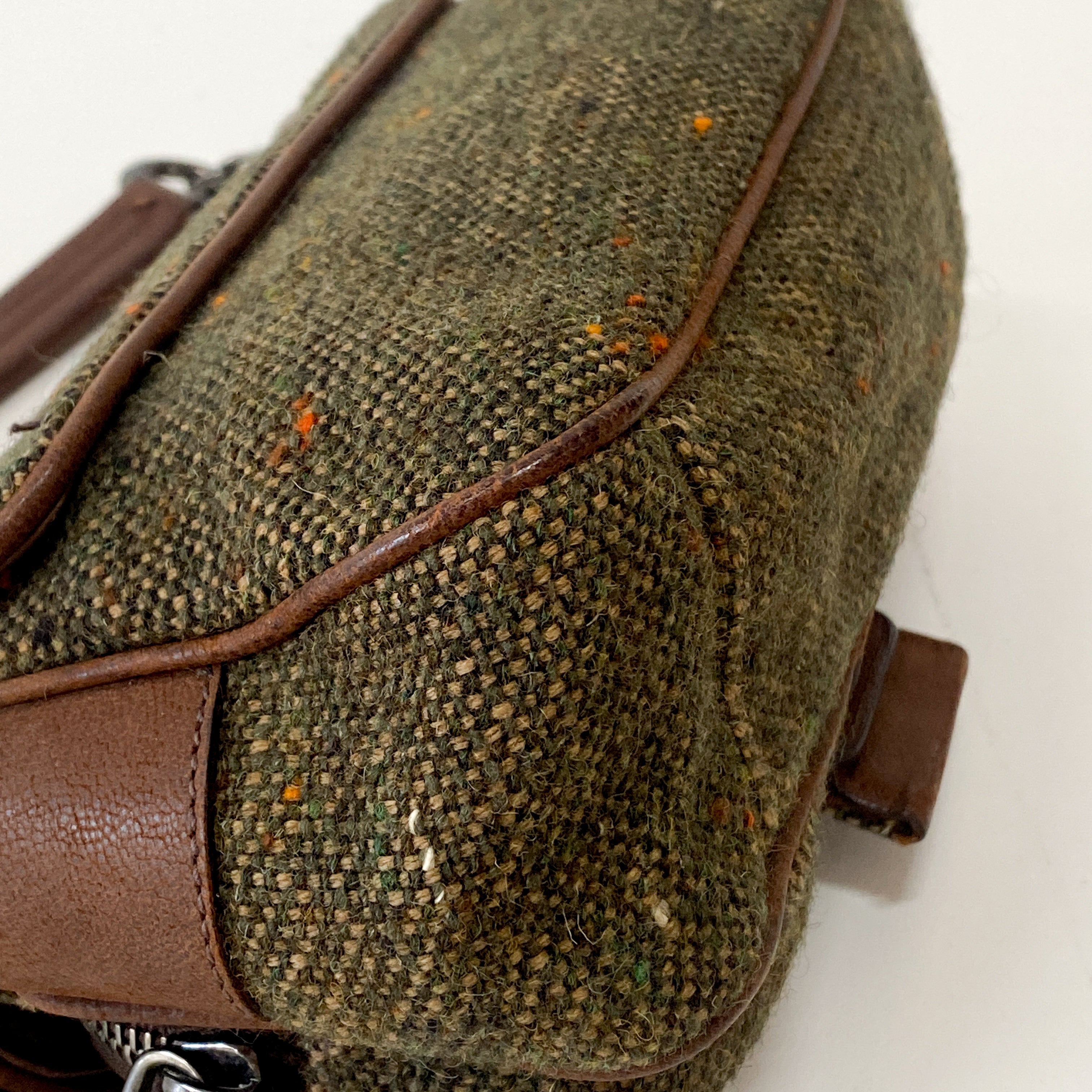 Mini Brown Tweed Shoulder Bag