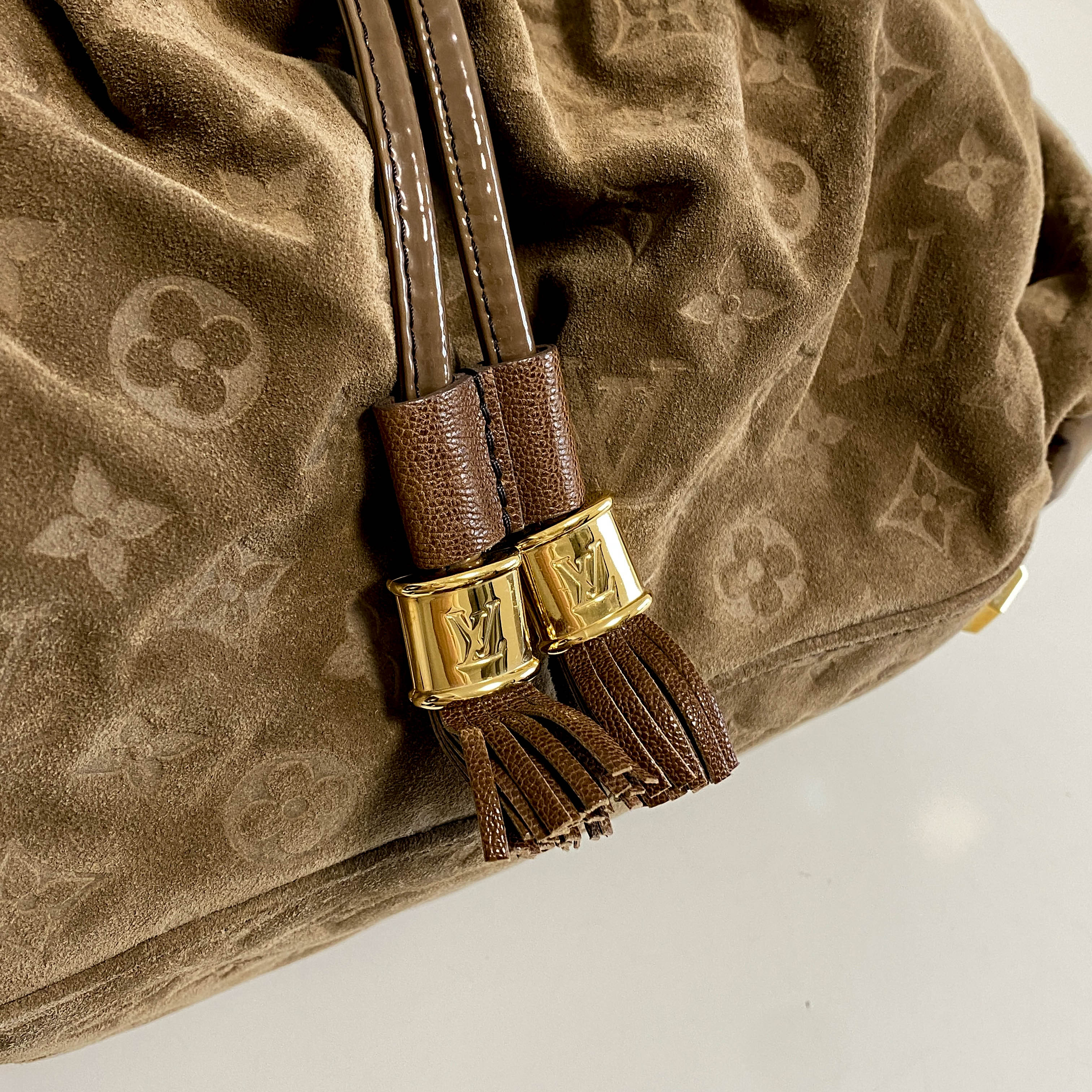 Monogram Brown Suede Irene Coco Bag