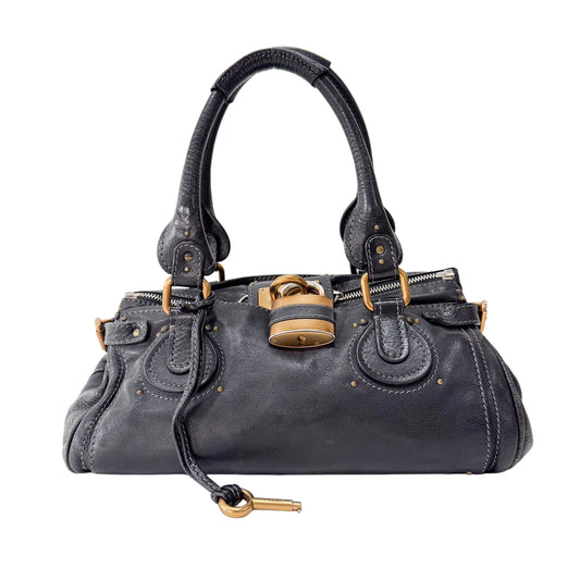 Paddington Black Leather Handbag