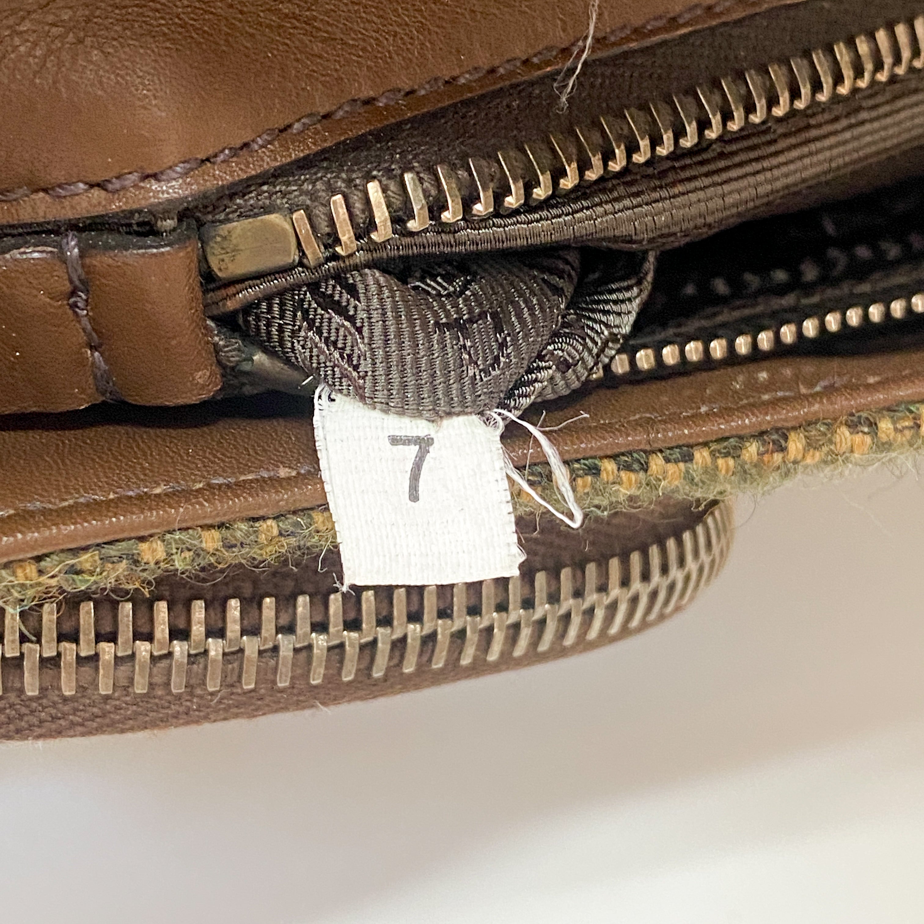 Mini Brown Tweed Shoulder Bag