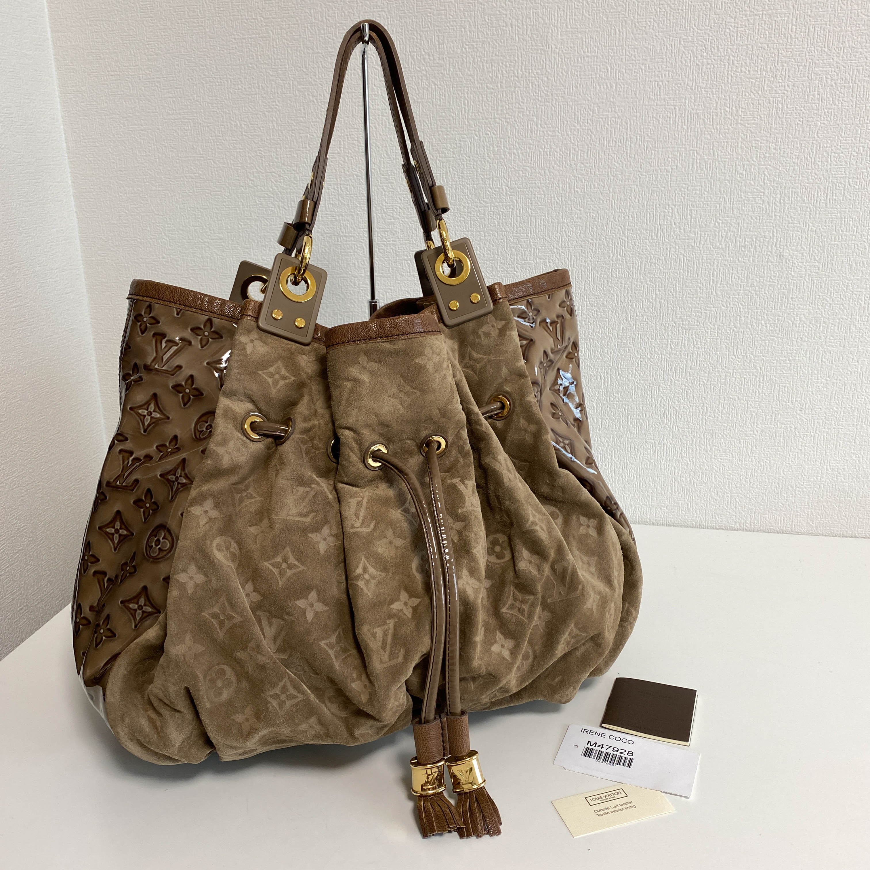 Monogram Brown Suede Irene Coco Bag