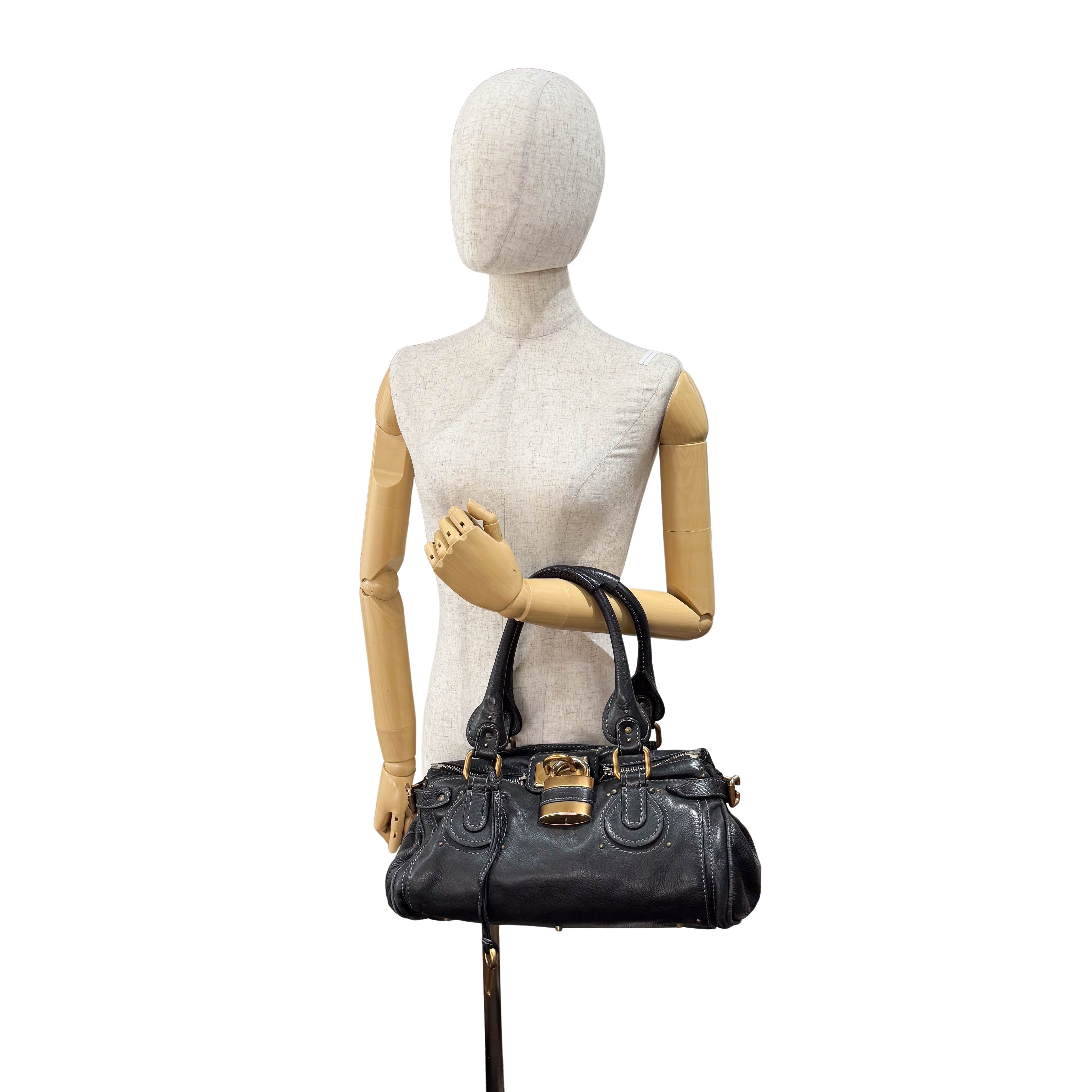 Paddington Black Leather Handbag